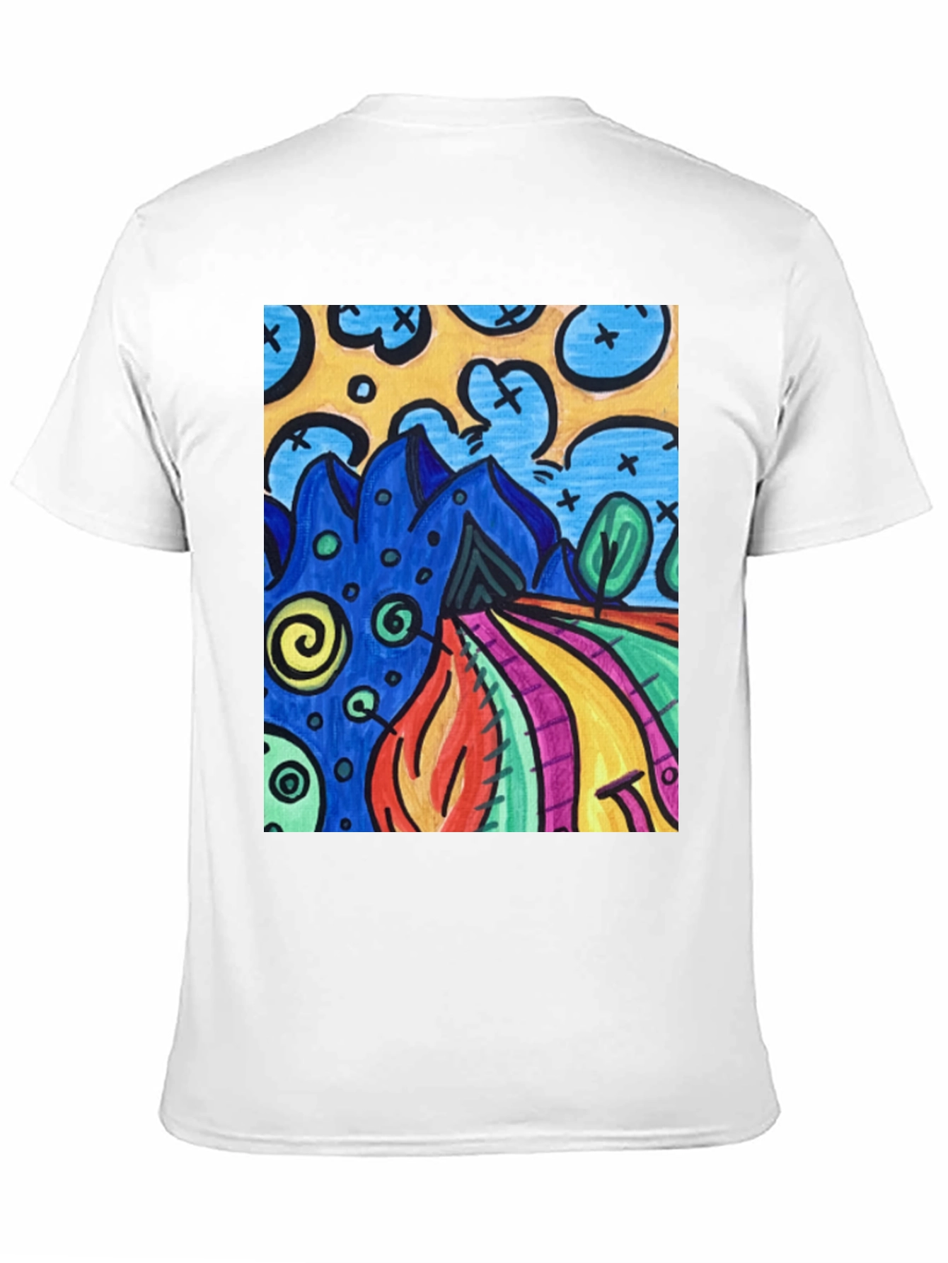 Abstract Art Print Tee - Casual Style