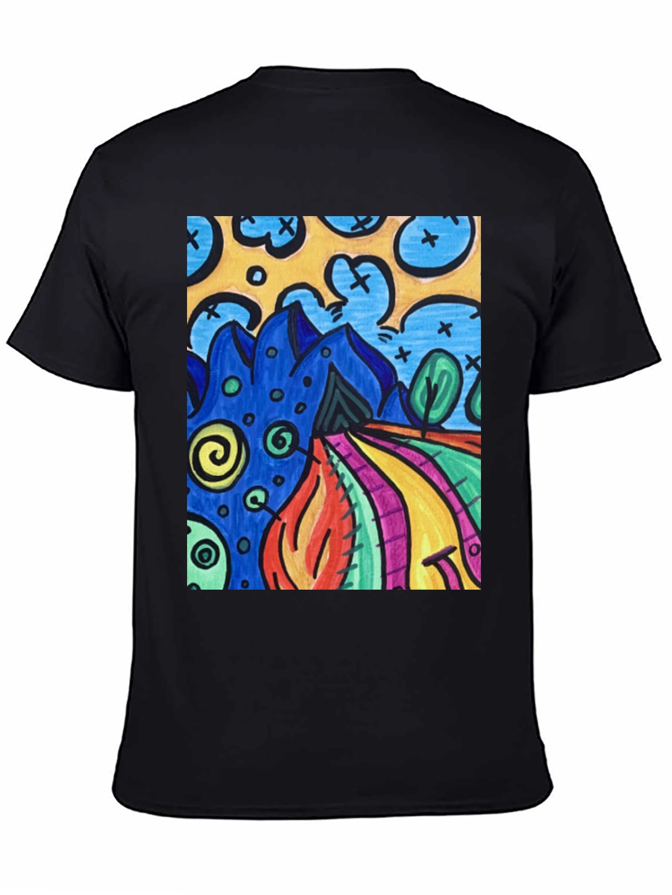 Abstract Art Print Tee - Casual Style