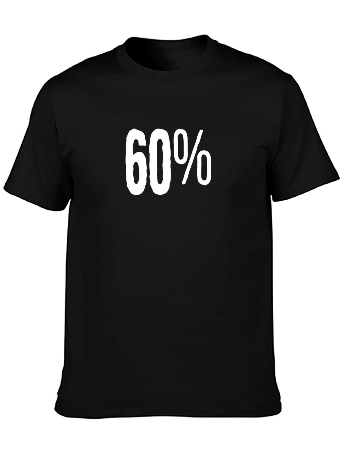 60 Percent Graphic Tee - Black Cotton Shirt