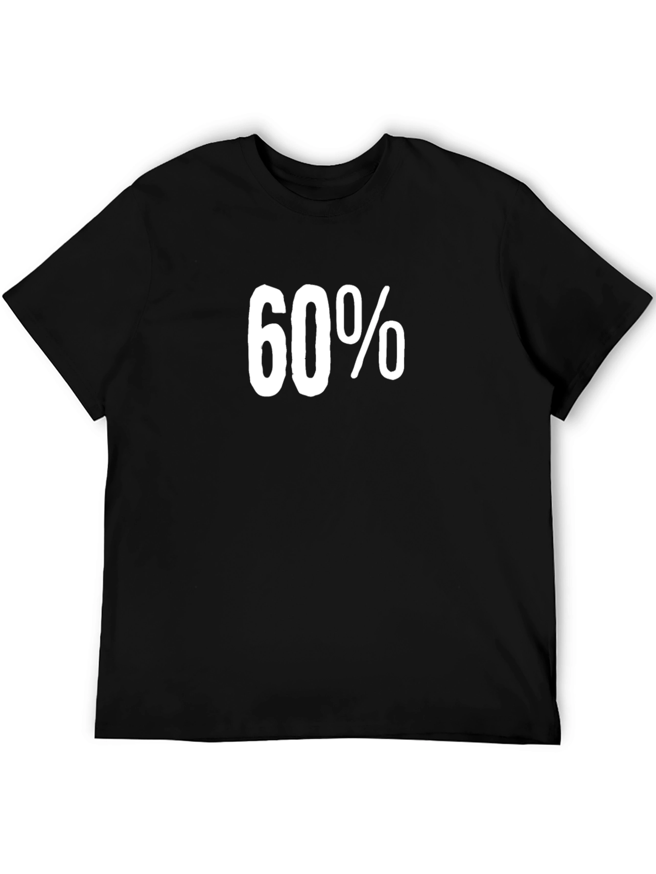 60 Percent Graphic Tee - Black Cotton Shirt