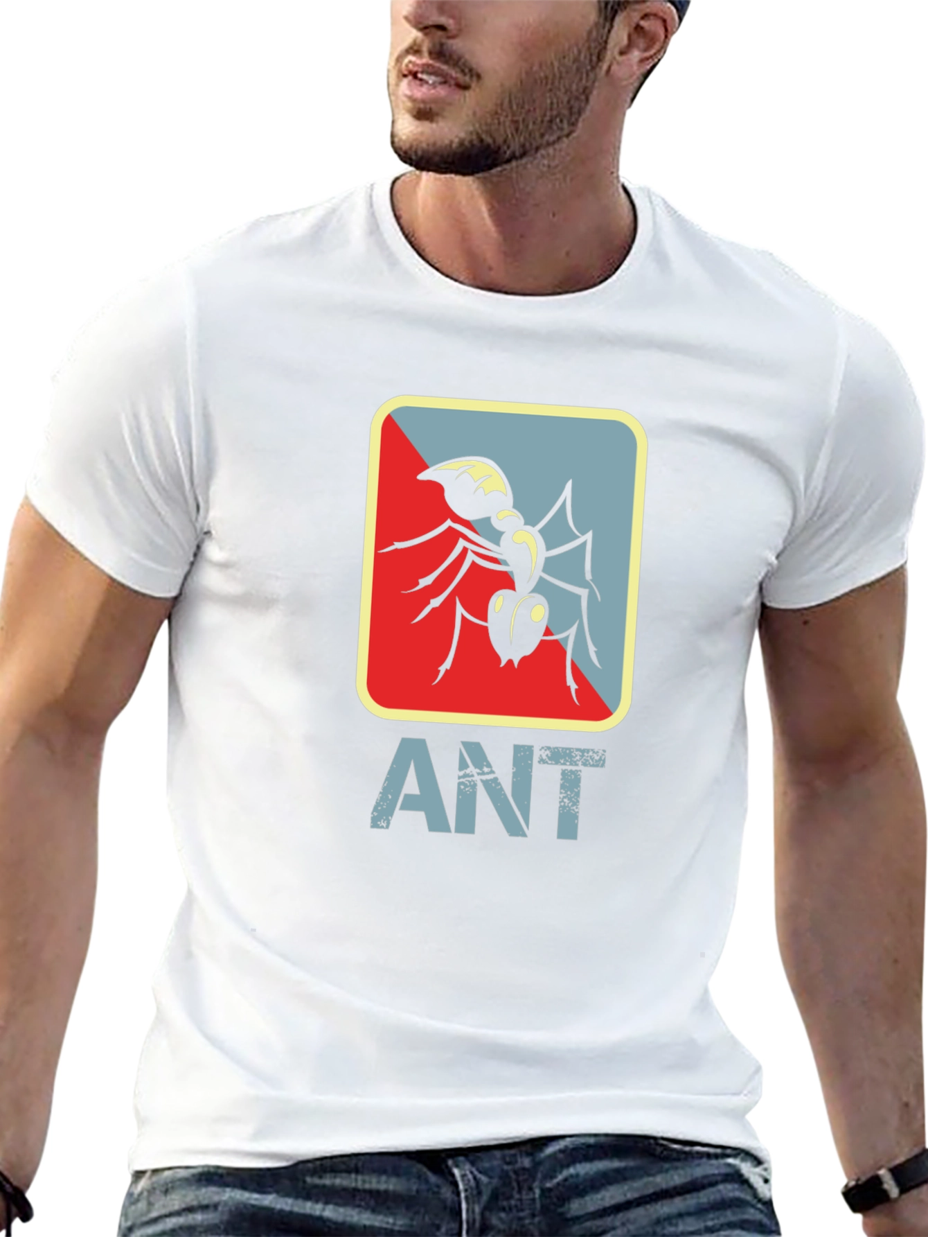 Ant Graphic Tee - Stylish Mens Black T-Shirt