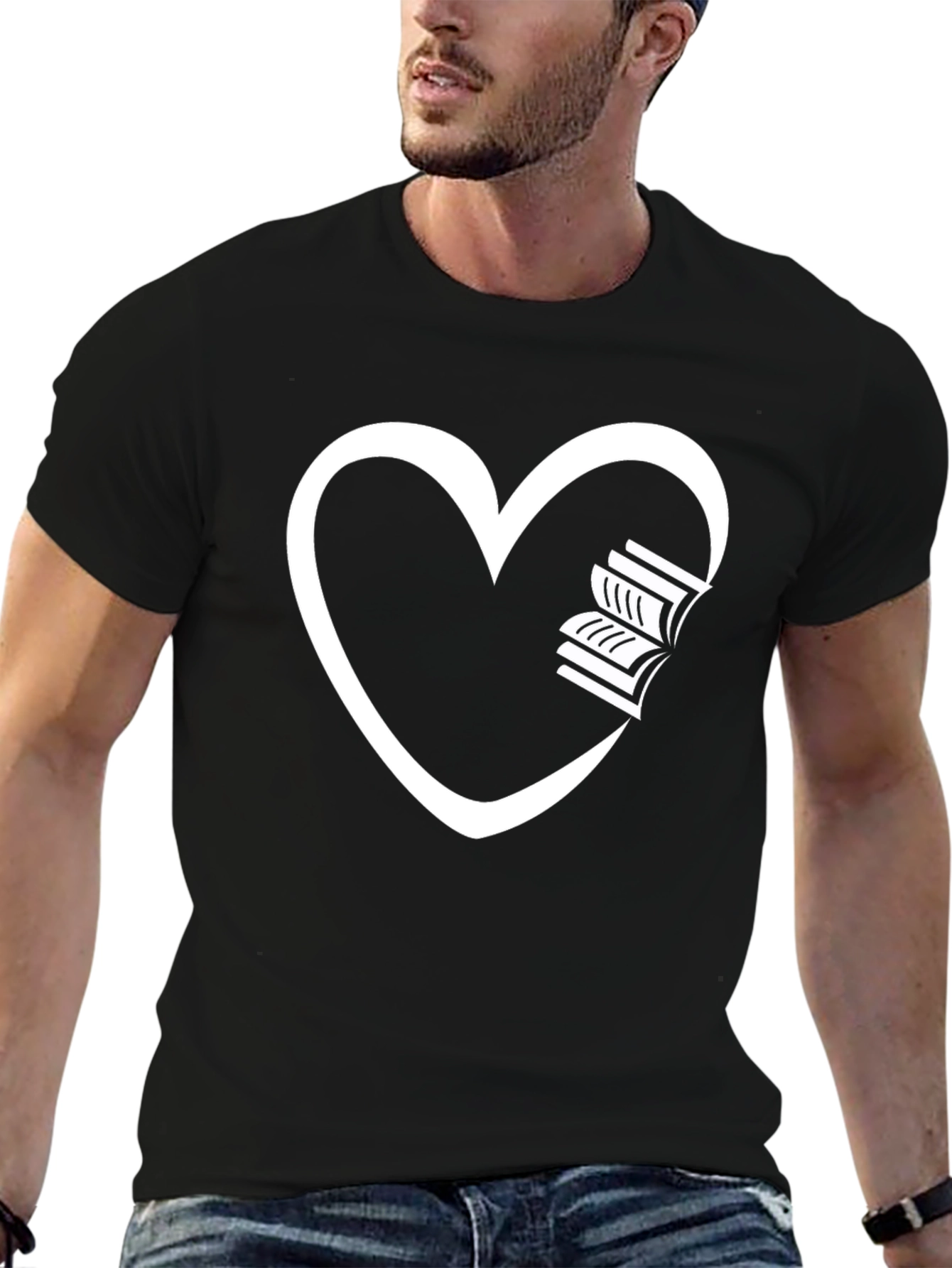 Heart Books Graphic Tee - Love Reading!