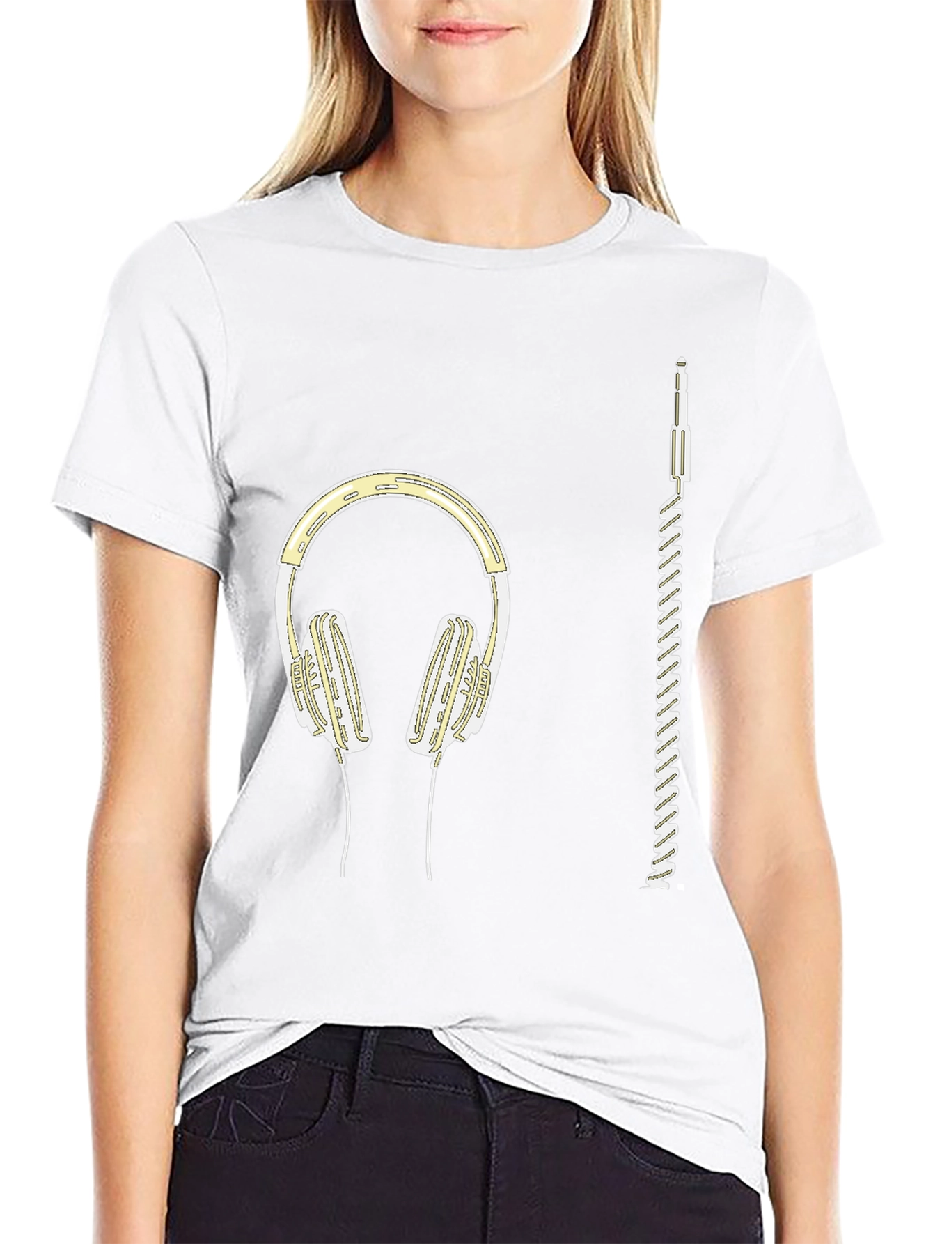Headphones Graphic Tee - Music Lover Shirt