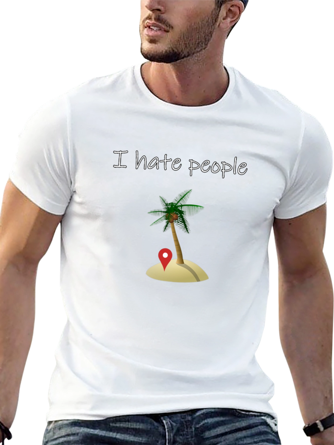 I Hate People Island Graphic T-Shirt