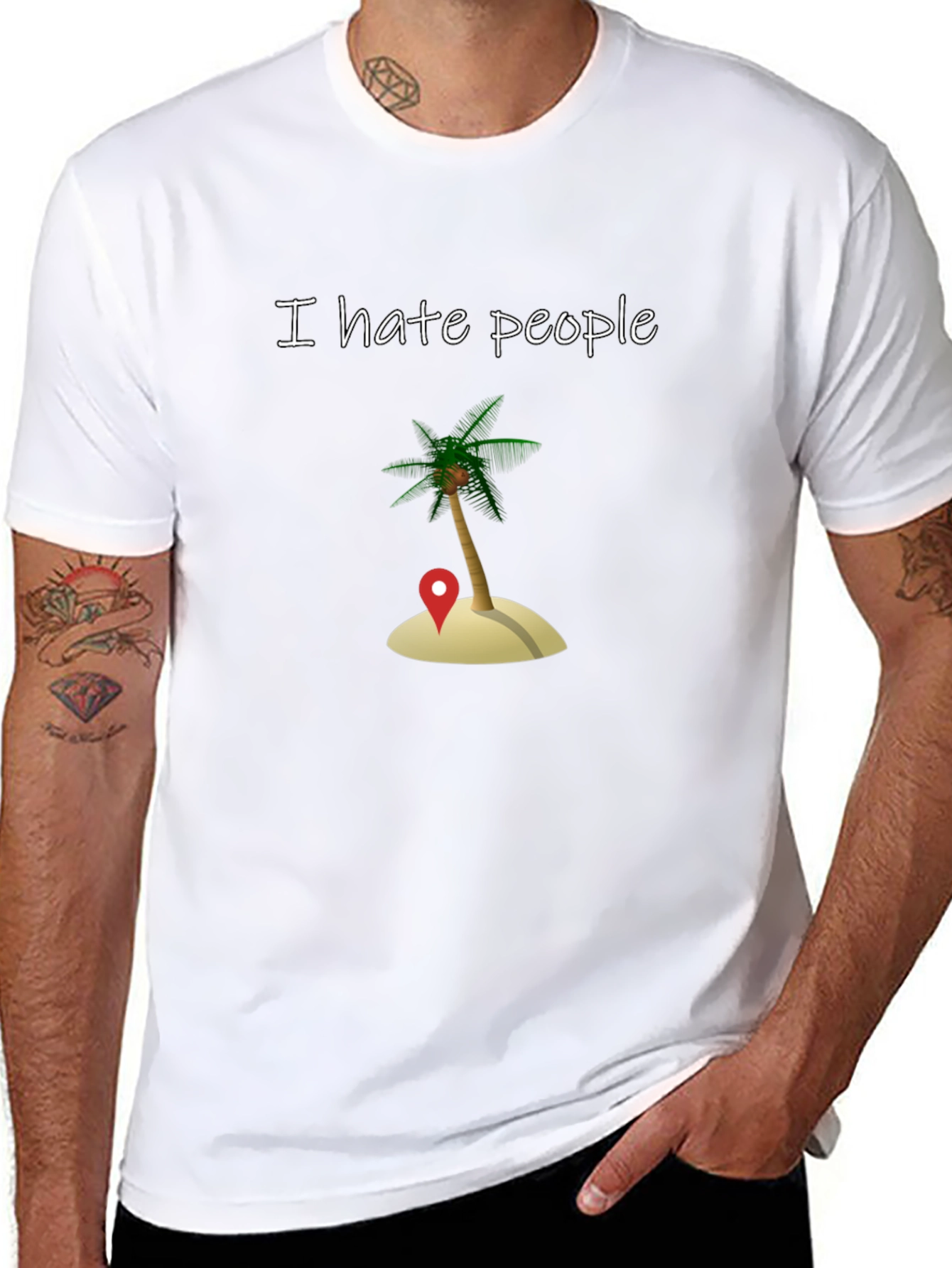 I Hate People Island Graphic T-Shirt