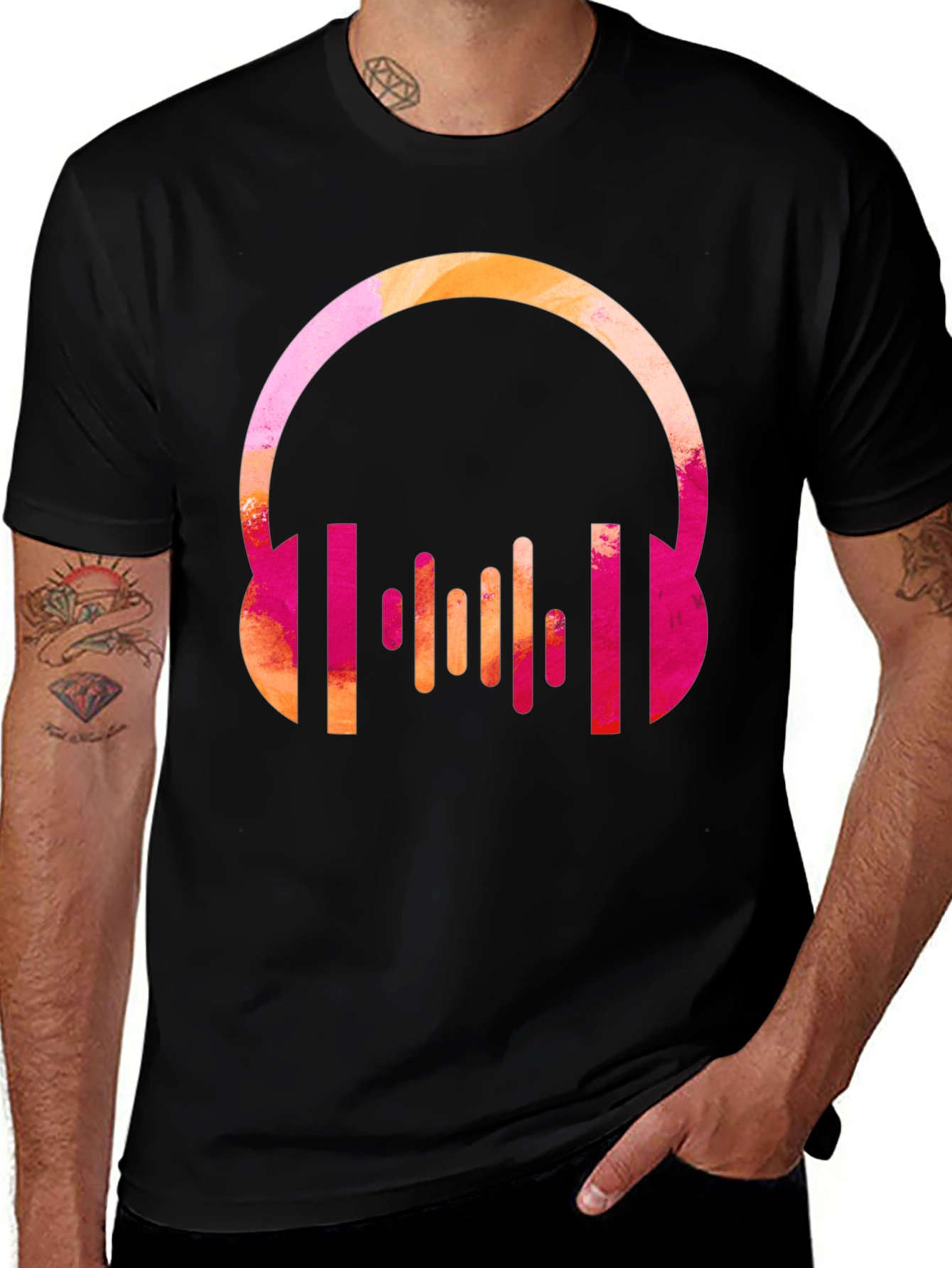 Headphones Music Lover Graphic Tee