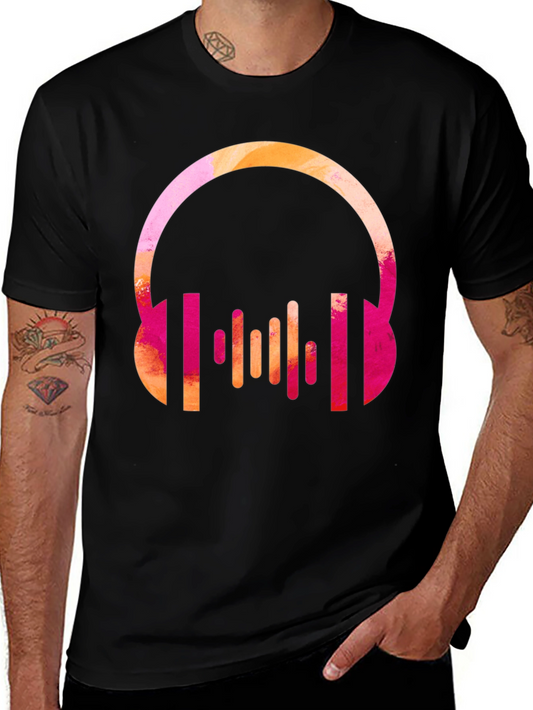 Headphones Music Lover Graphic Tee