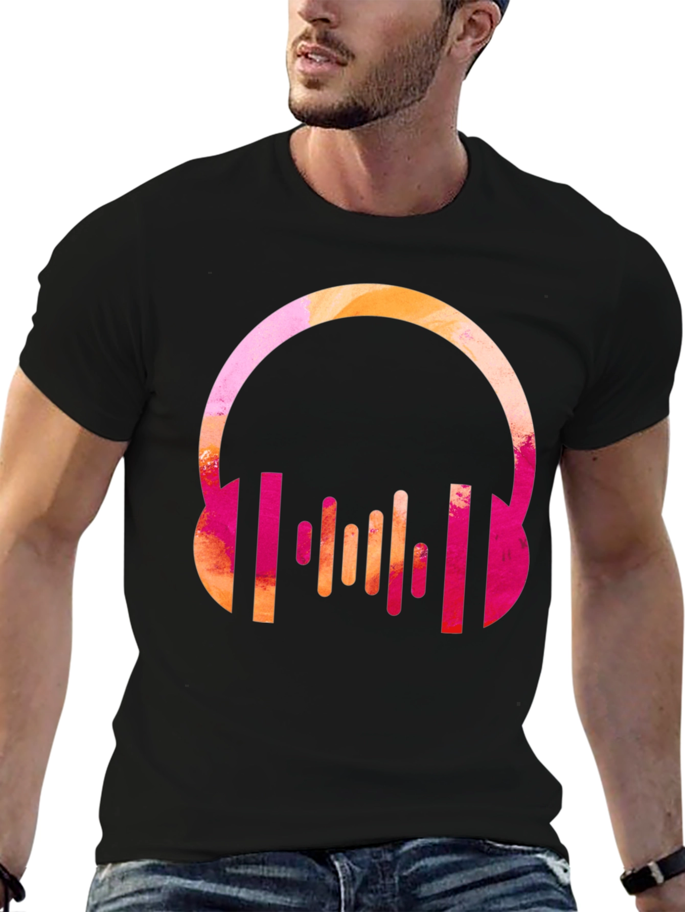 Headphones Music Lover Graphic Tee