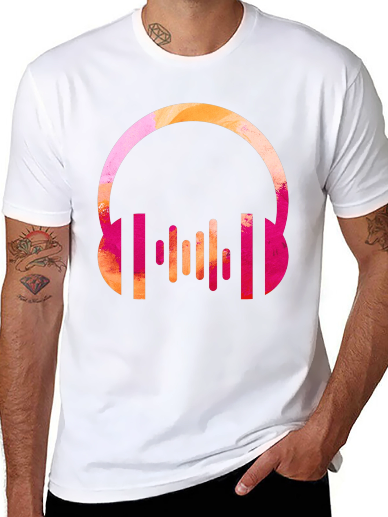 Headphones Music Lover Graphic Tee