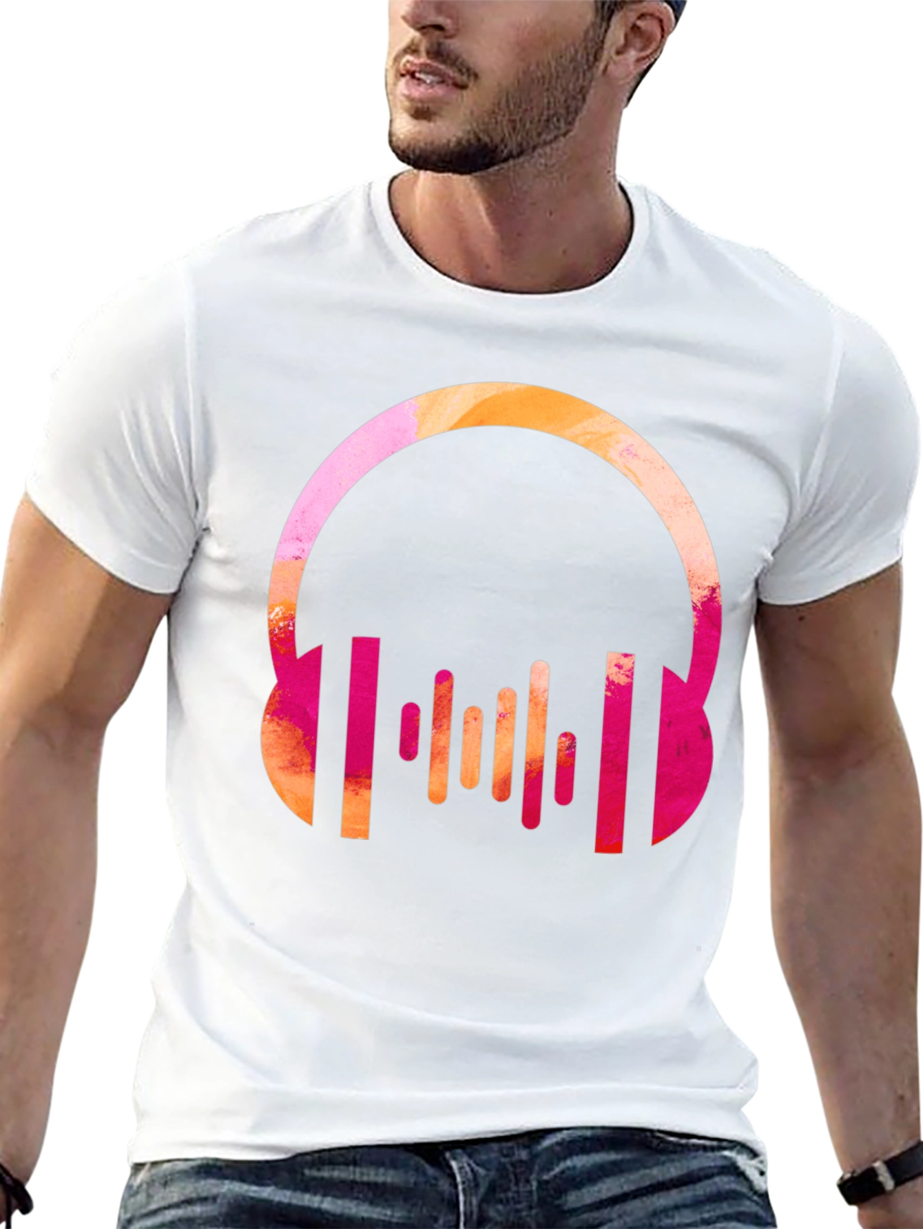 Headphones Music Lover Graphic Tee