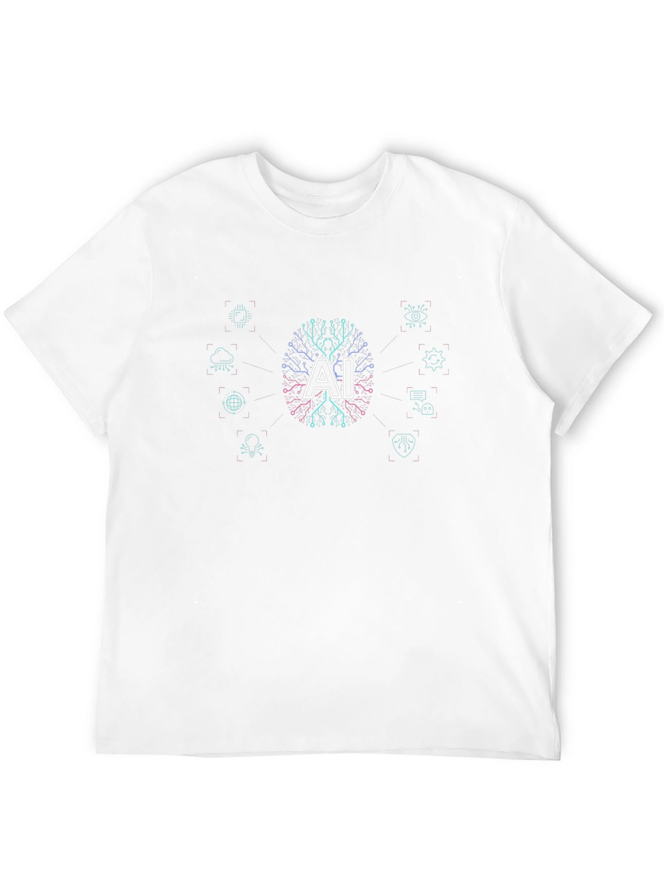 AI Brain Circuitry Graphic T-Shirt