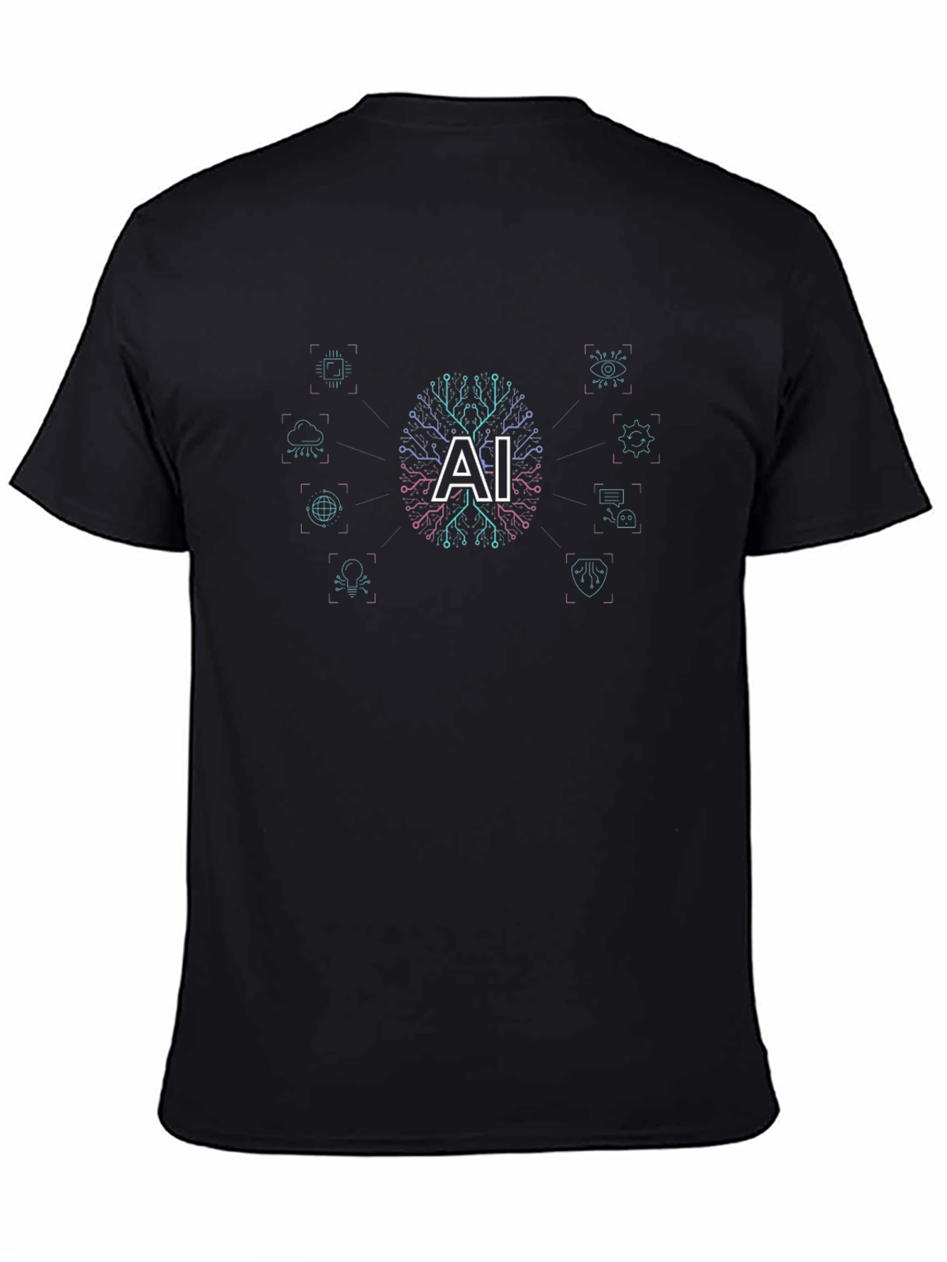 AI Brain Circuitry Graphic T-Shirt