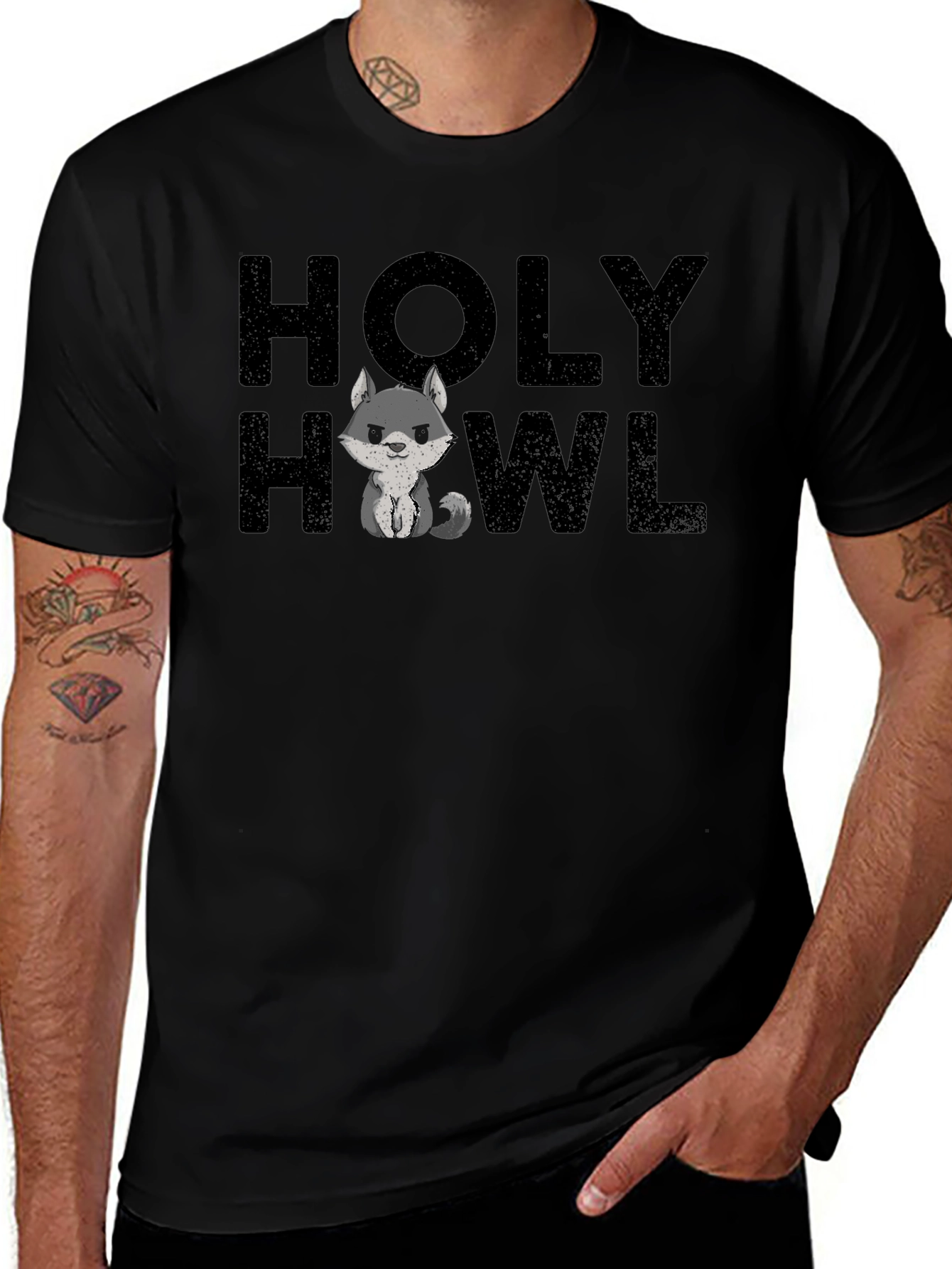 Holy Howl Graphic Tee - Mens Black T-Shirt