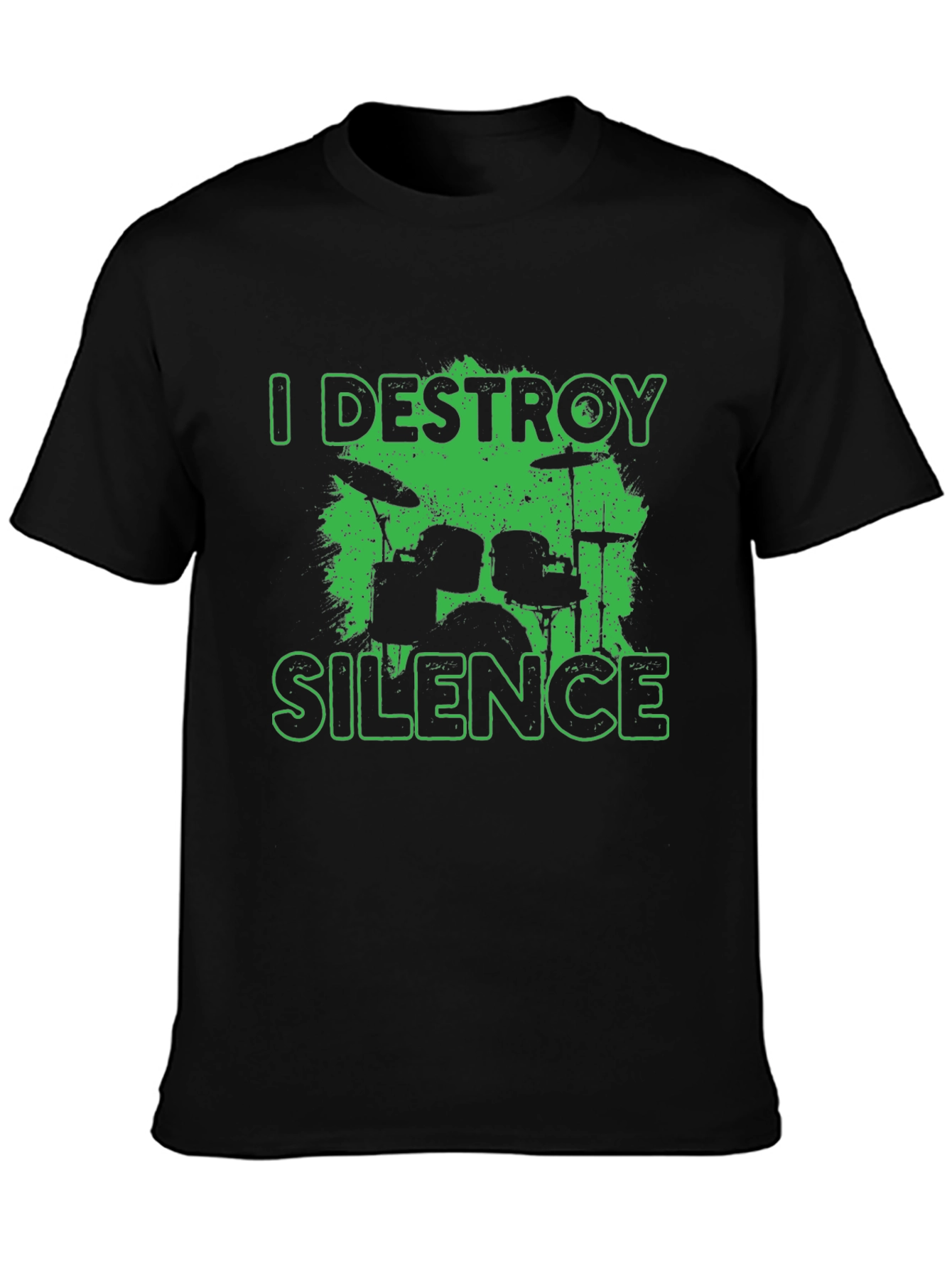 I Destroy Silence Drummer Black T-Shirt