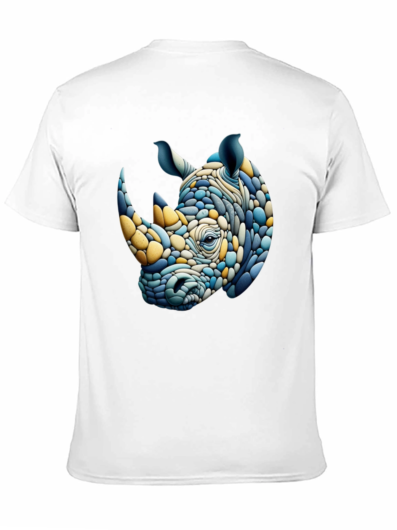 Abstract Rhino Graphic Tee - Stylish Mens T-Shirt