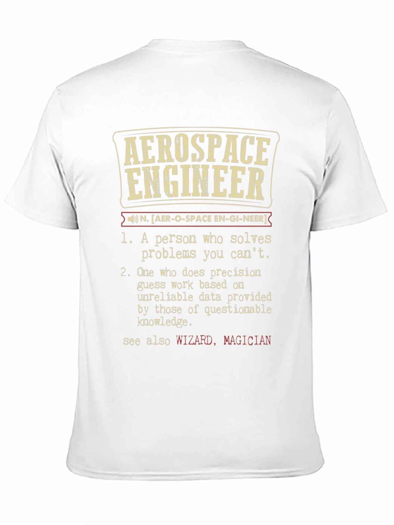 Aerospace Engineer Definition T-Shirt Funny Engineering Tee