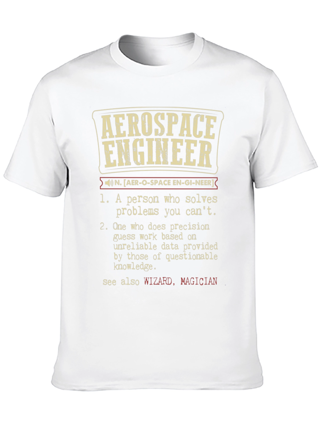 Aerospace Engineer Definition T-Shirt Funny Engineering Tee