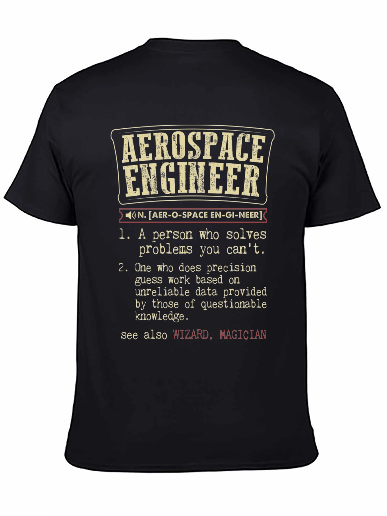 Aerospace Engineer Definition T-Shirt Funny Engineering Tee