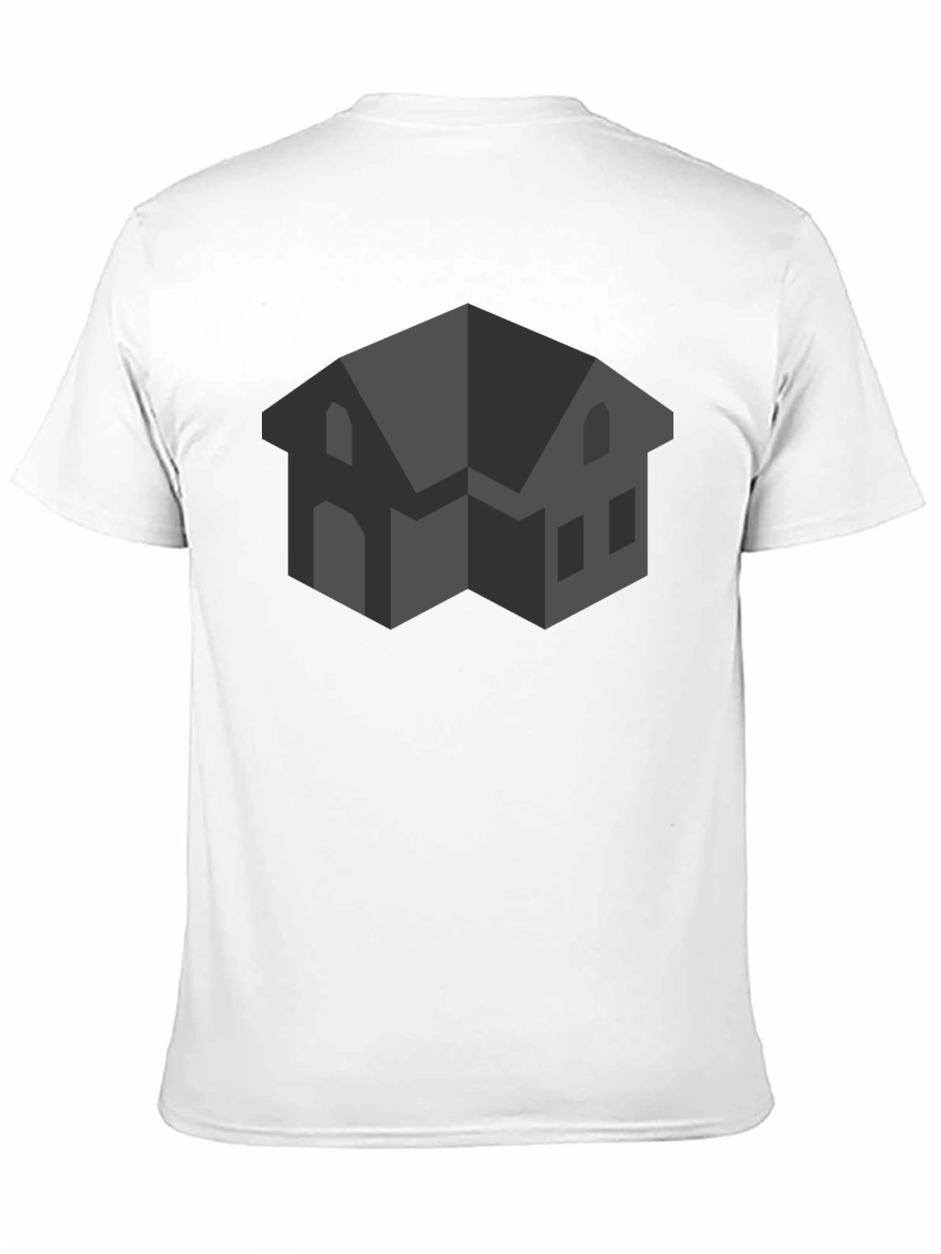 Abstract House Graphic Black T-Shirt