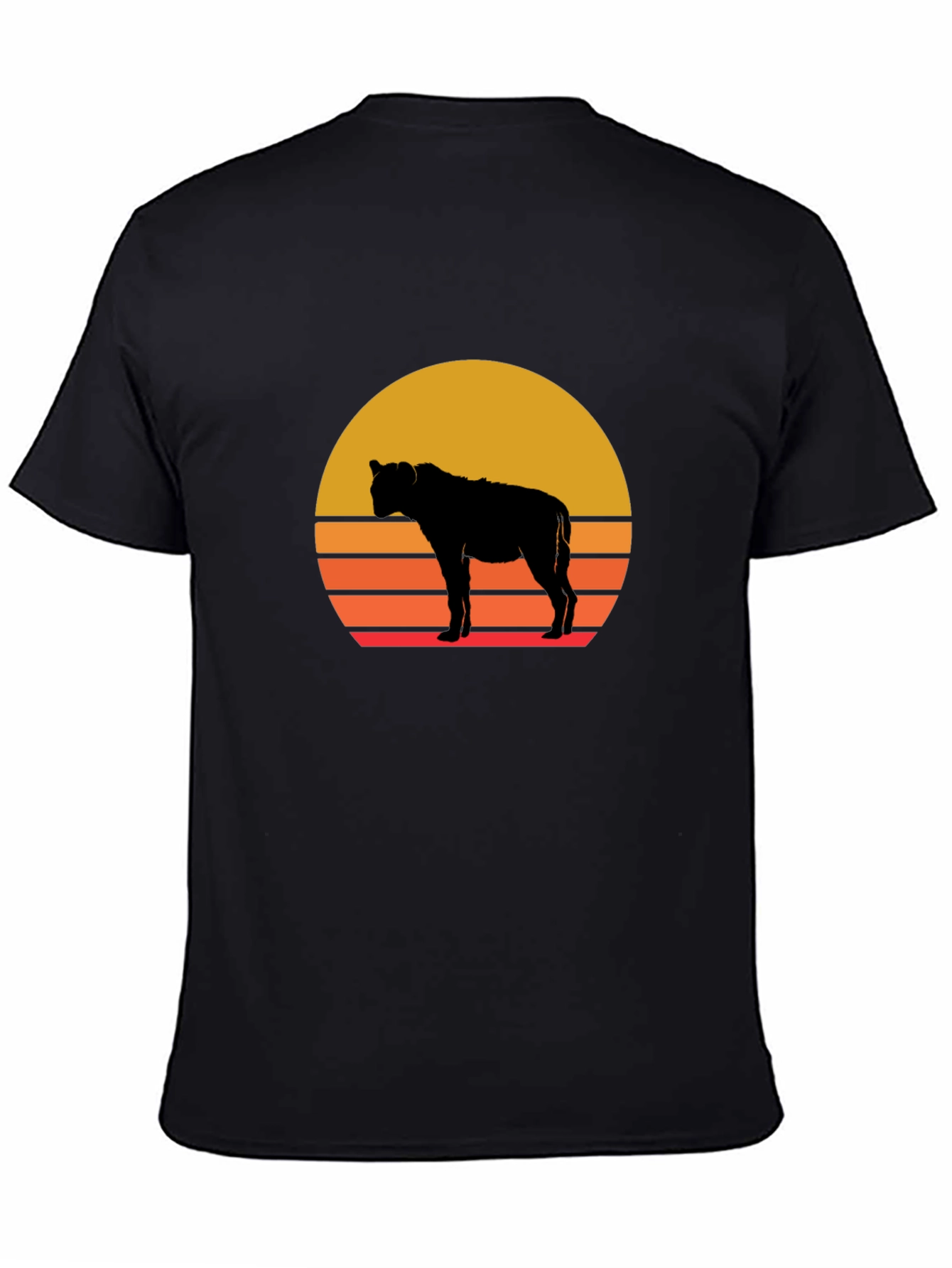 Hyena Sunset Graphic Tee - Stylish Animal Silhouette