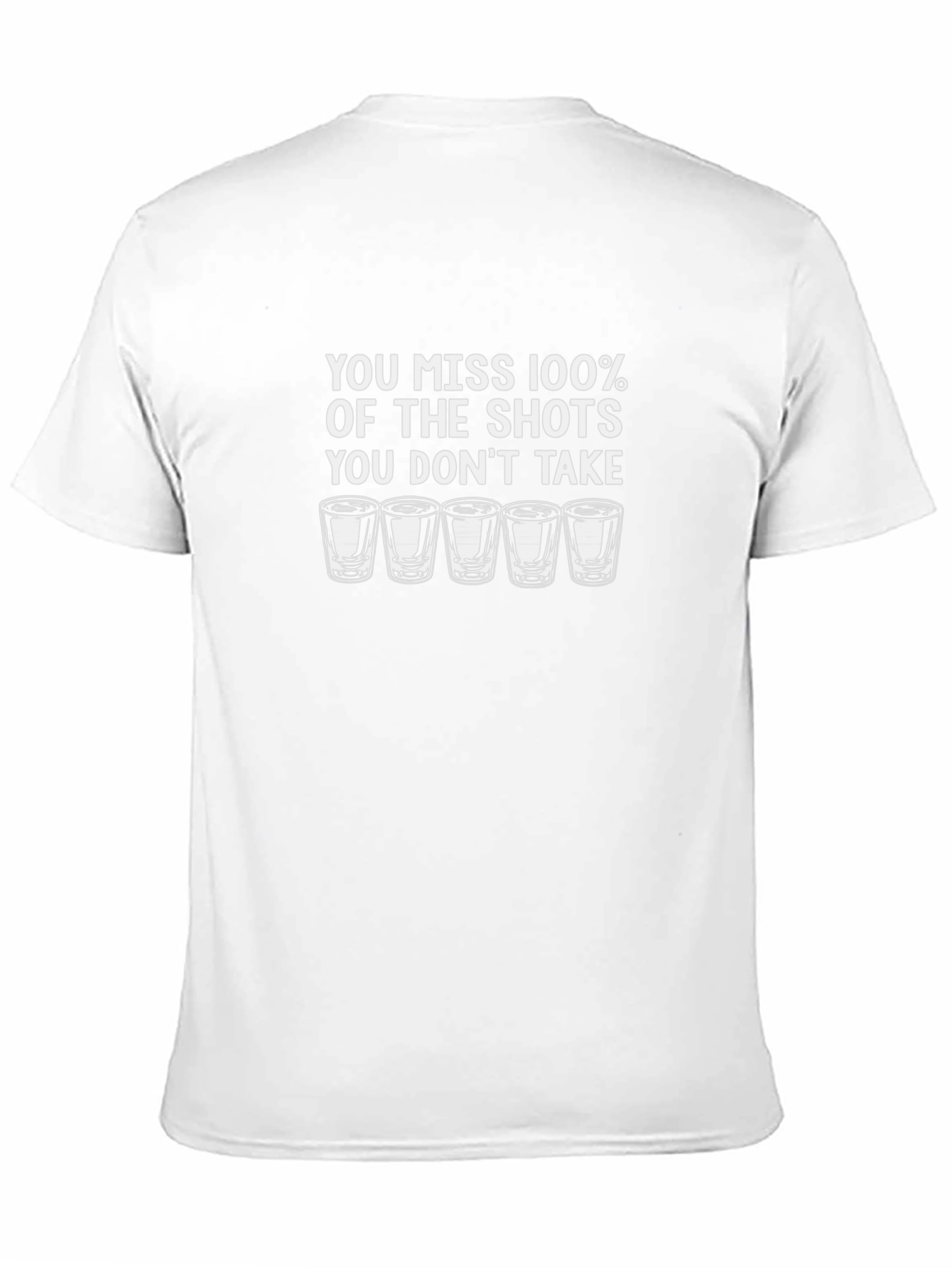 Humorous Shot Glass Graphic Mens Black T-Shirt