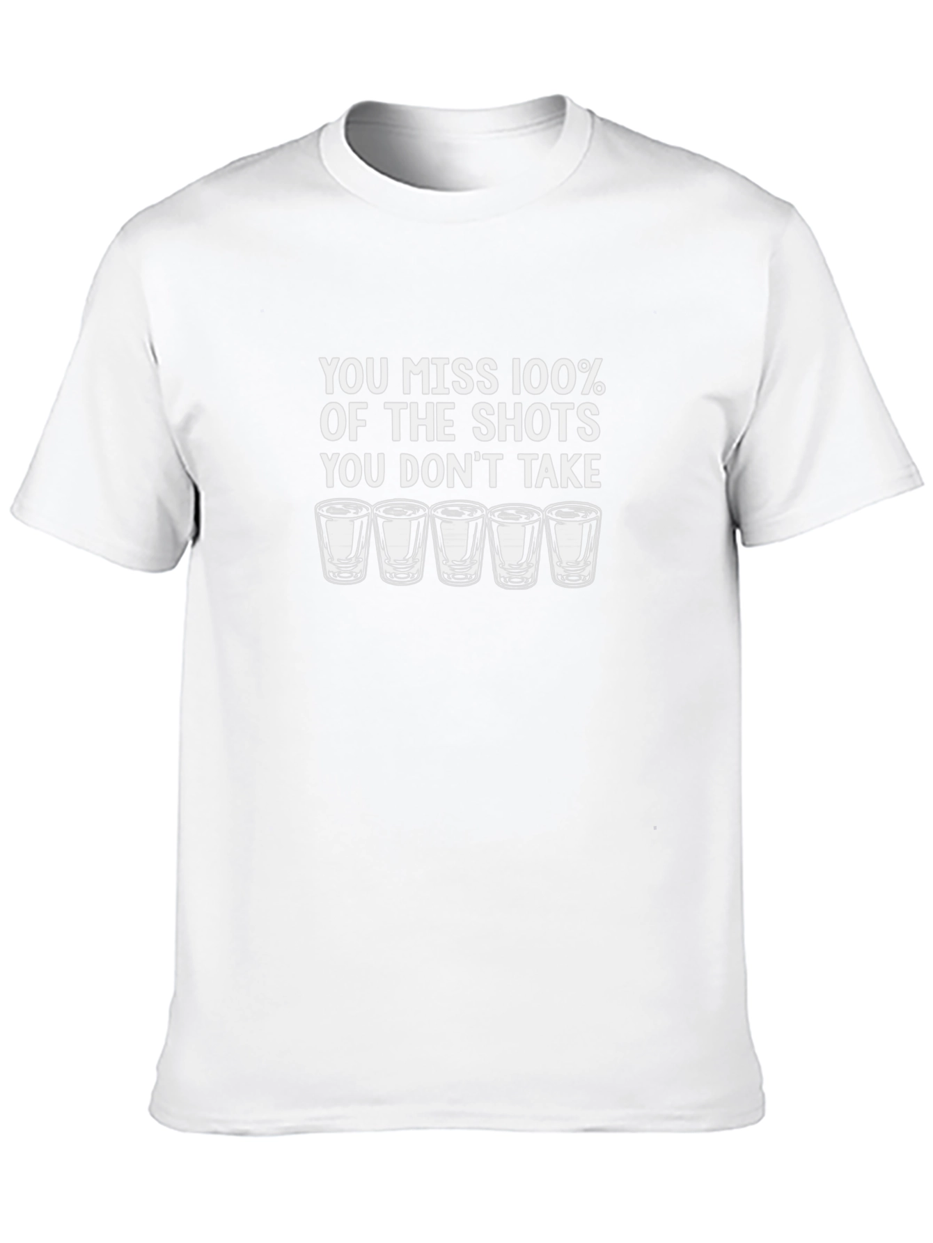 Humorous Shot Glass Graphic Mens Black T-Shirt