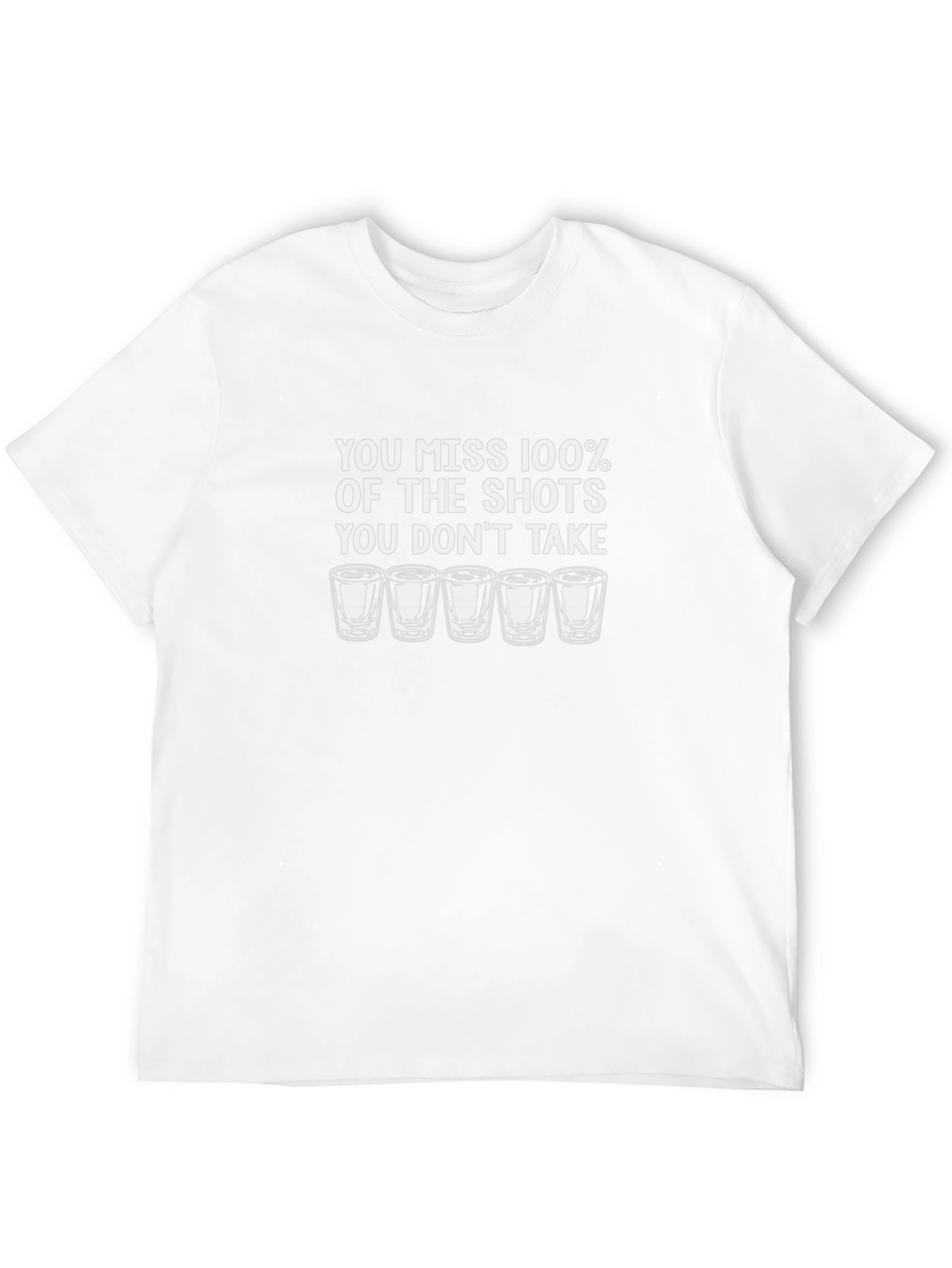 Humorous Shot Glass Graphic Mens Black T-Shirt