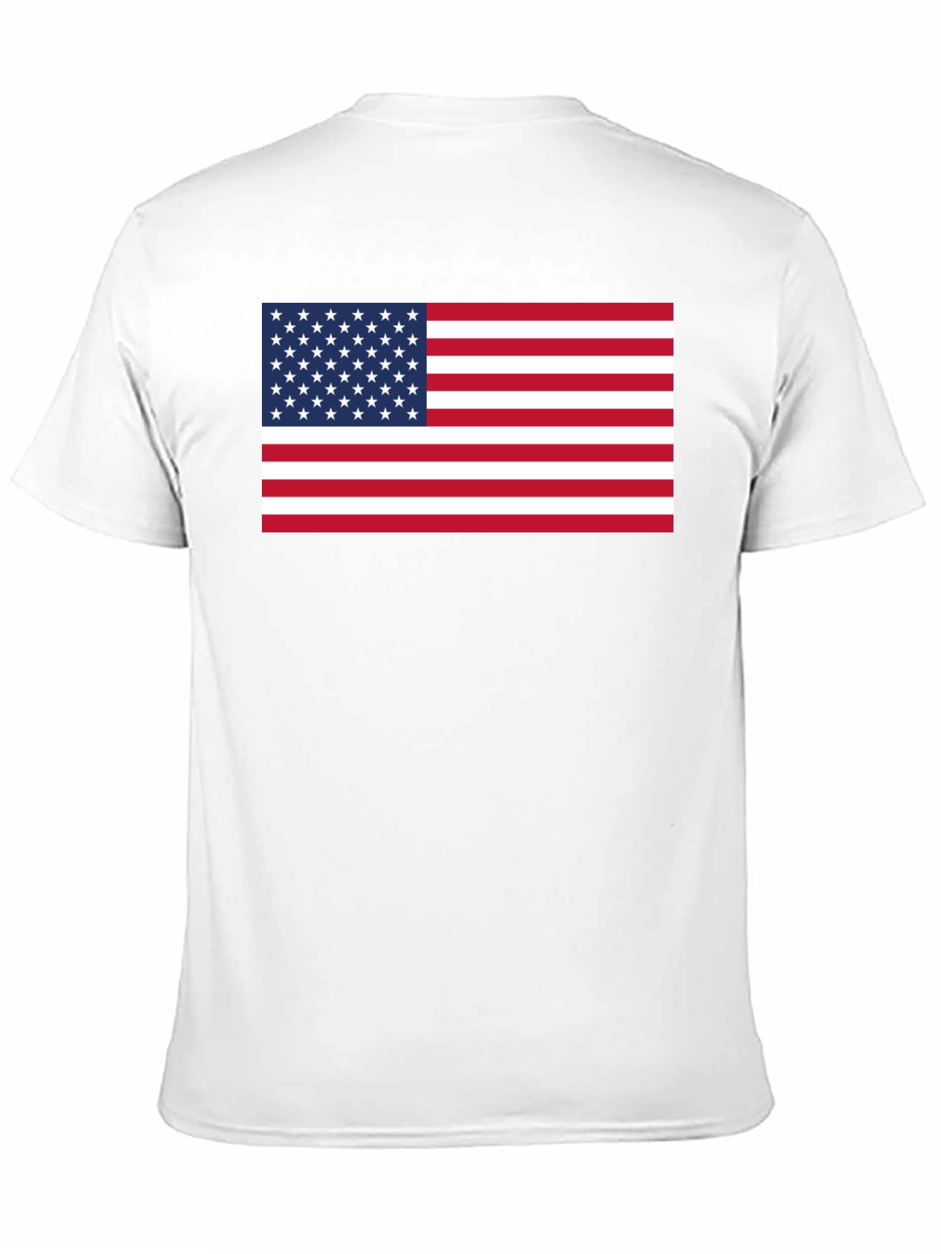 American Flag Graphic Print Crew Neck T-Shirt