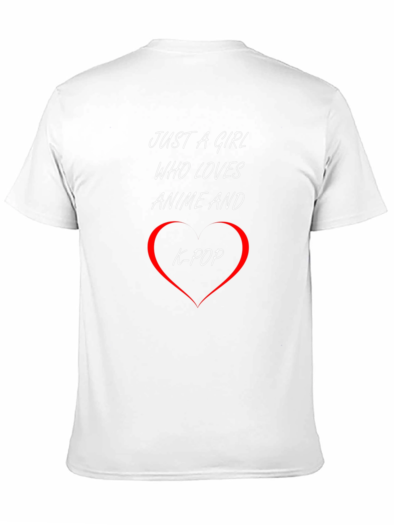 Anime & K-Pop Lover T-Shirt - Unique Heart Design