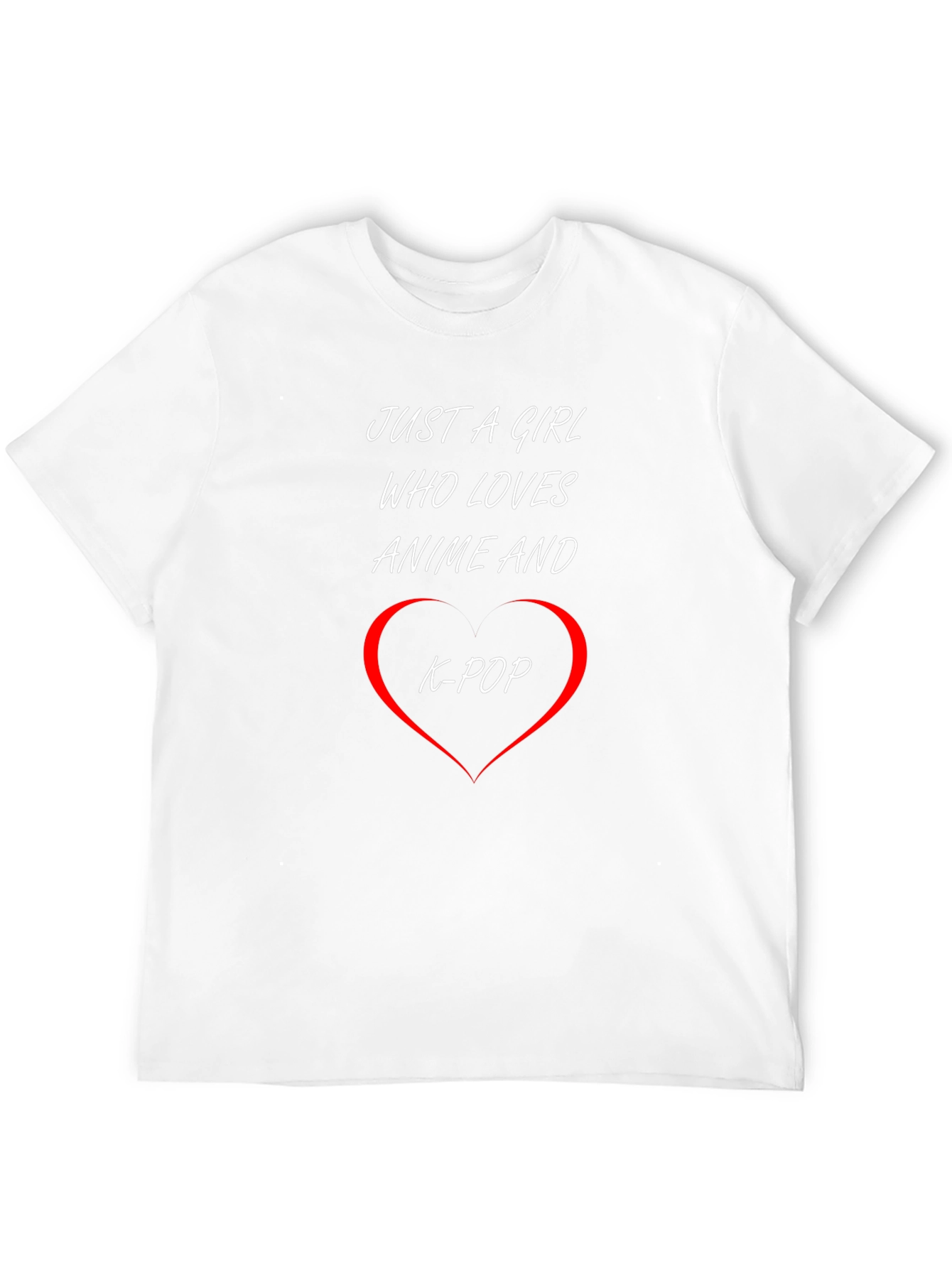 Anime & K-Pop Lover T-Shirt - Unique Heart Design