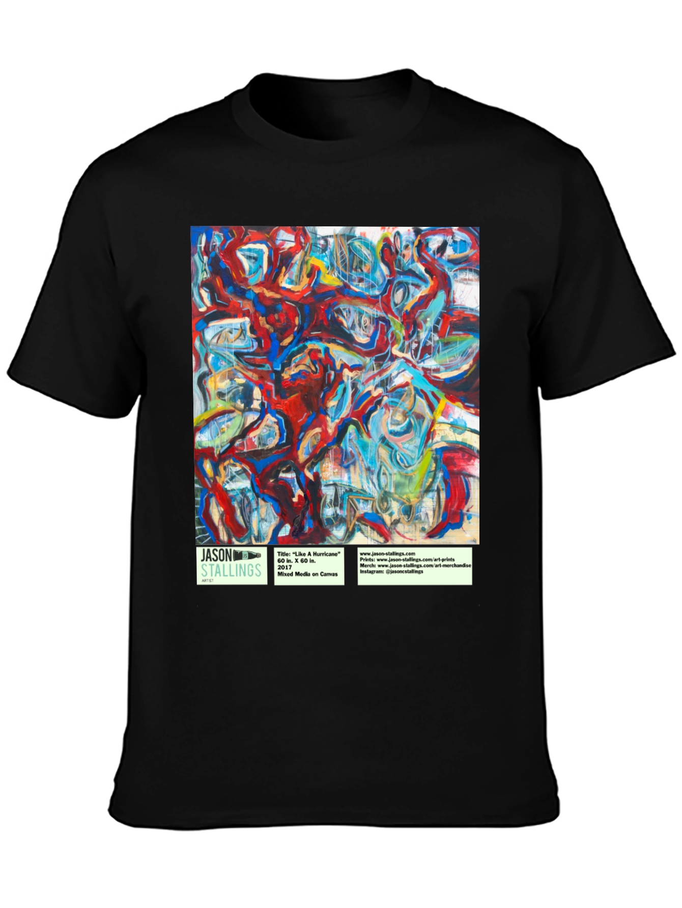 Abstract Art T-Shirt - Like A Hurricane Design