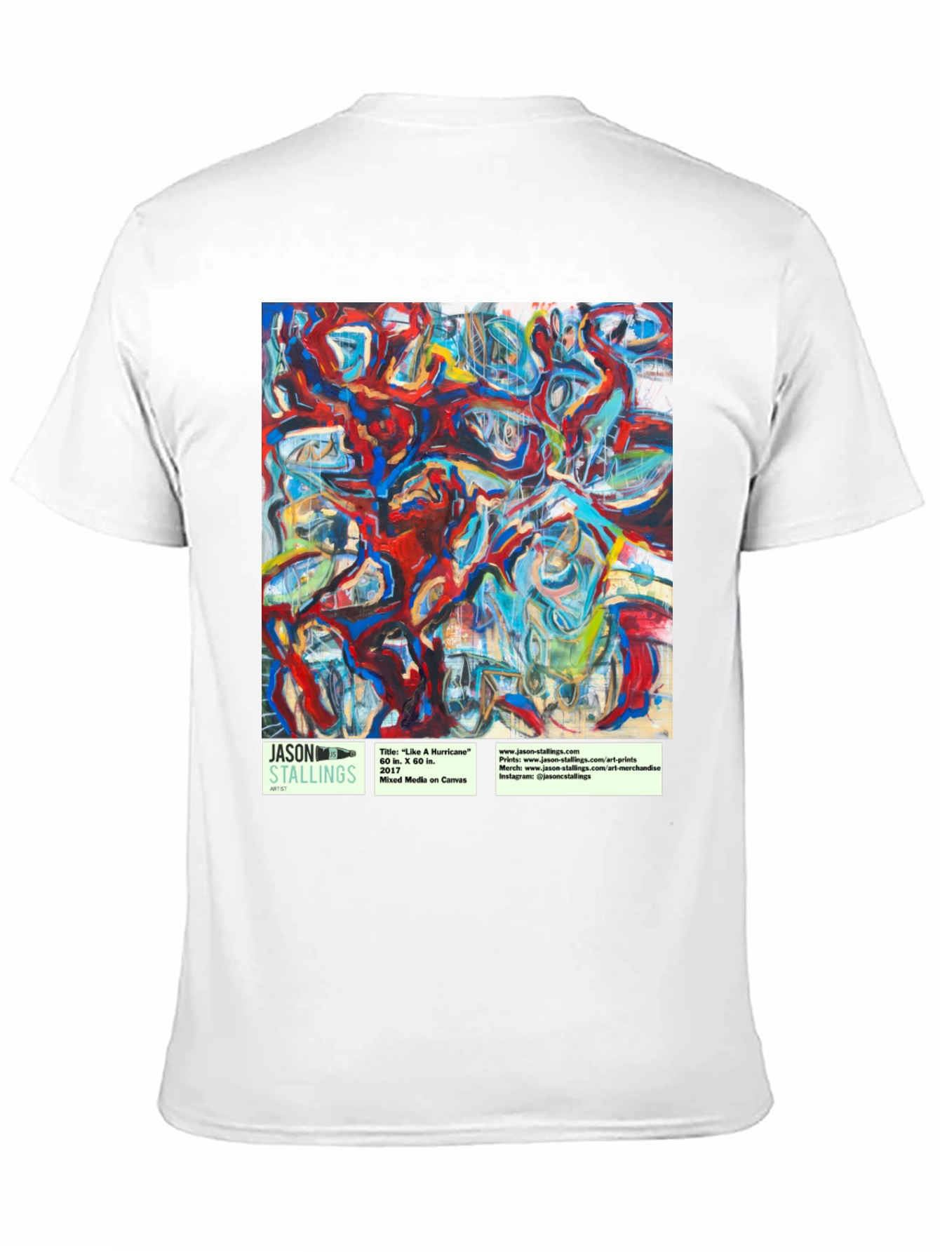 Abstract Art T-Shirt - Like A Hurricane Design