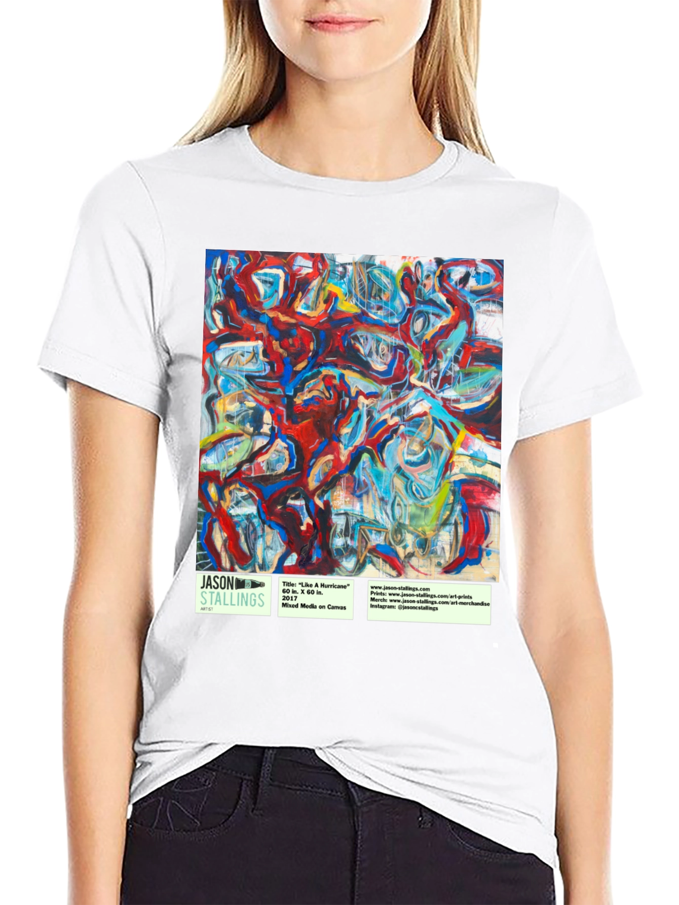 Abstract Art T-Shirt - Like A Hurricane Design