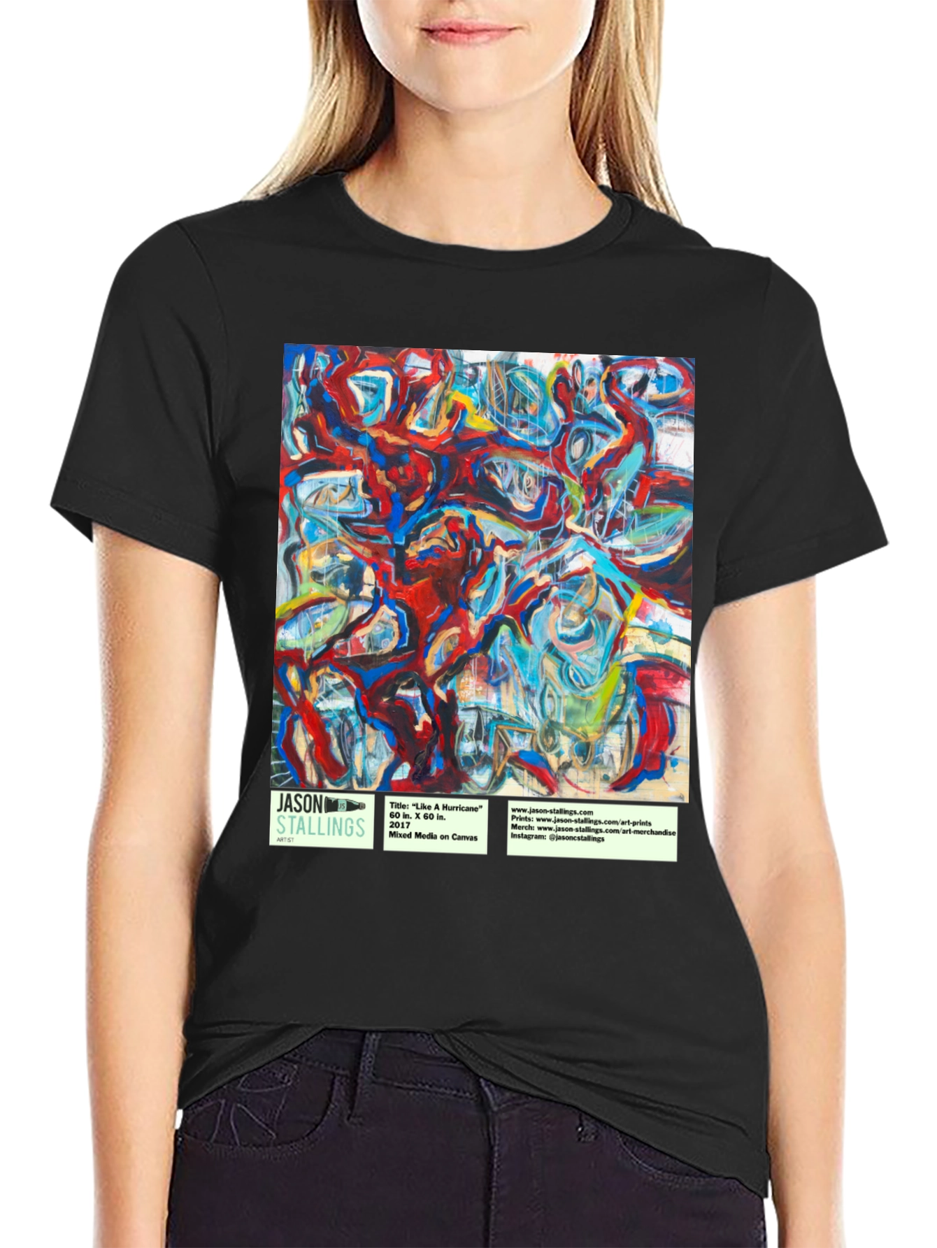 Abstract Art T-Shirt - Like A Hurricane Design