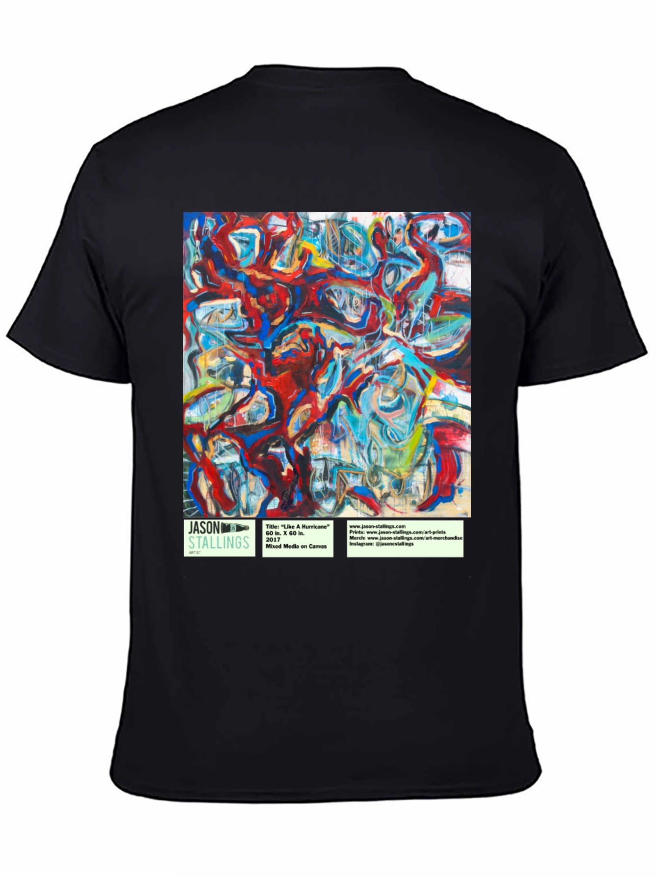 Abstract Art T-Shirt - Like A Hurricane Design