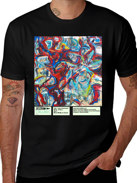 Abstract Art T-Shirt - Like A Hurricane Design