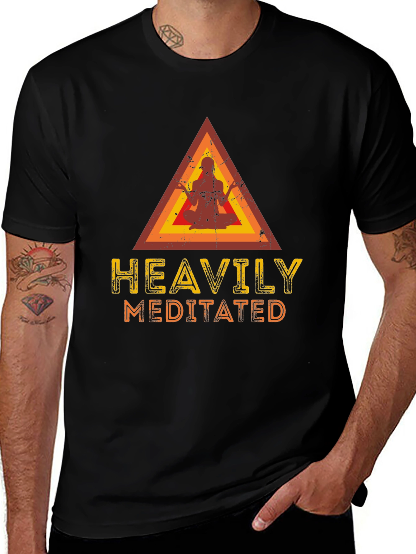 Heavily Meditated Graphic Tee - Unisex Casual T-Shirt