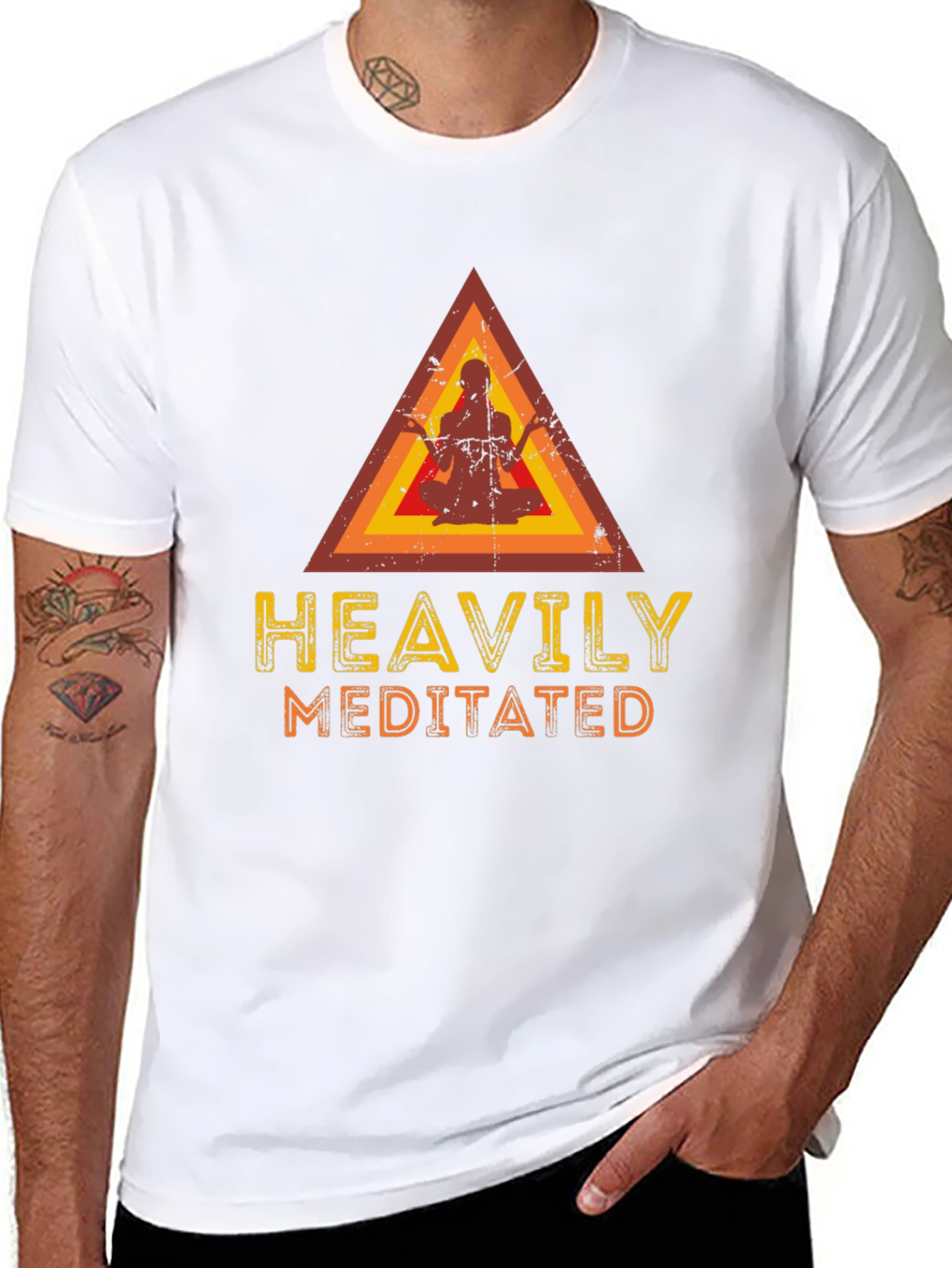 Heavily Meditated Graphic Tee - Unisex Casual T-Shirt