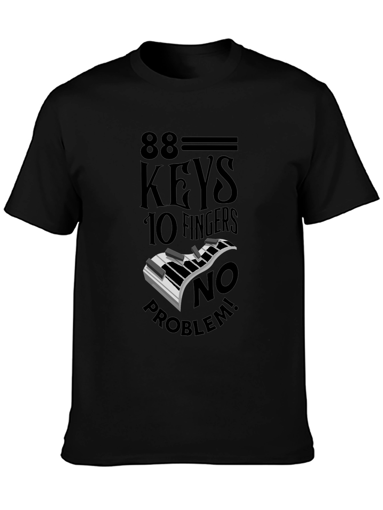 88 Keys 10 Fingers No Problem Graphic Tee