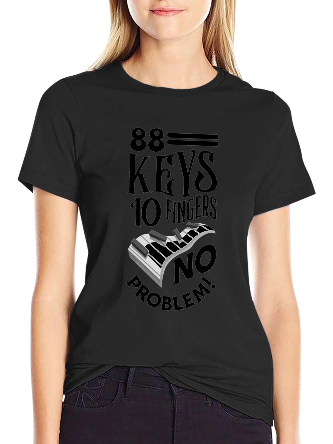88 Keys 10 Fingers No Problem Graphic Tee