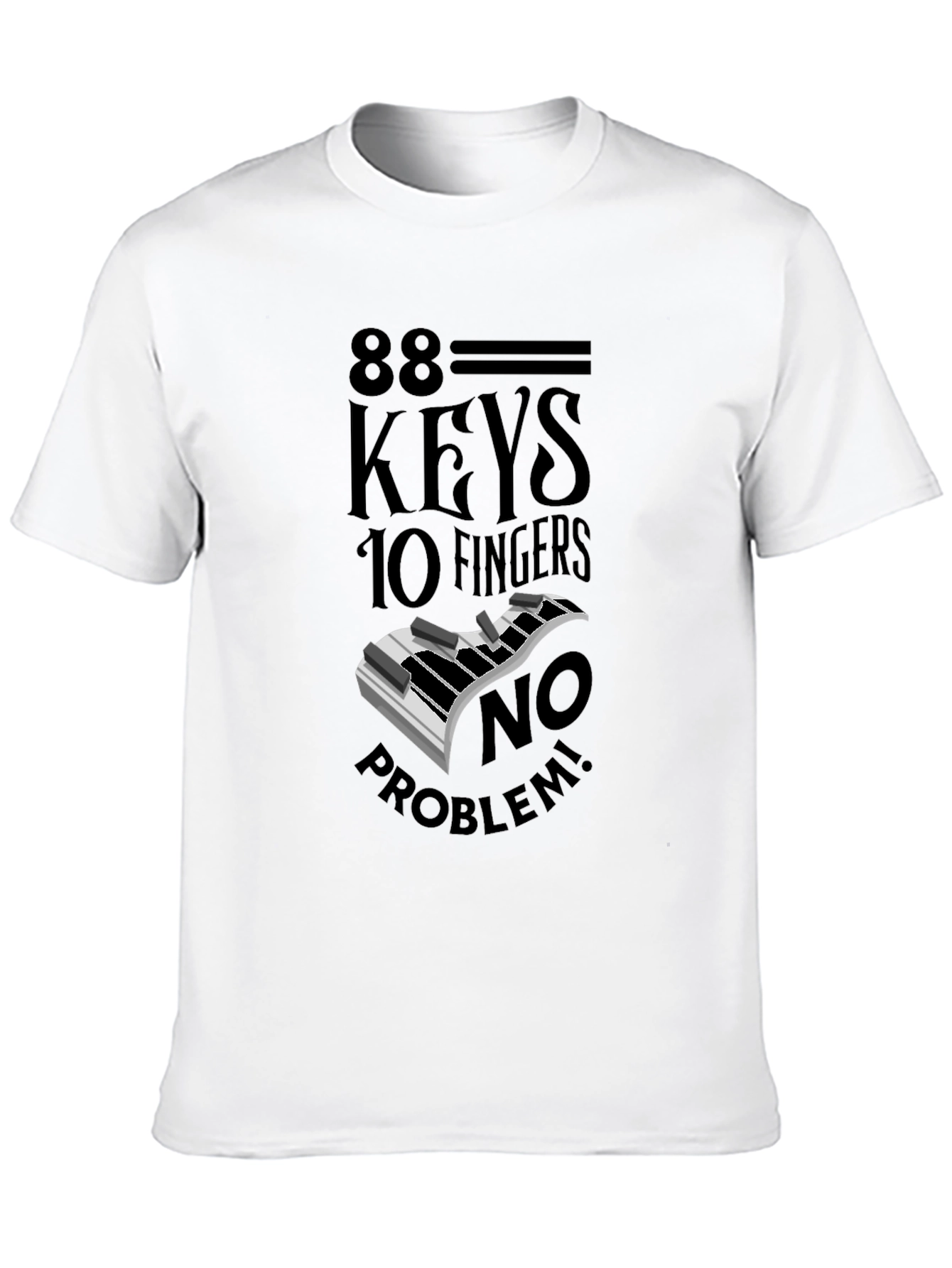 88 Keys 10 Fingers No Problem Graphic Tee