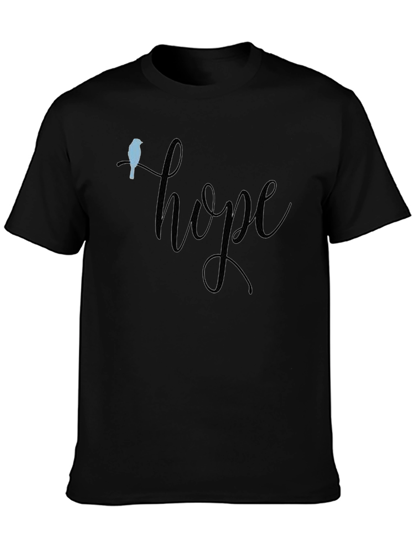 Hope Bird Tee - Unisex Black T-Shirt