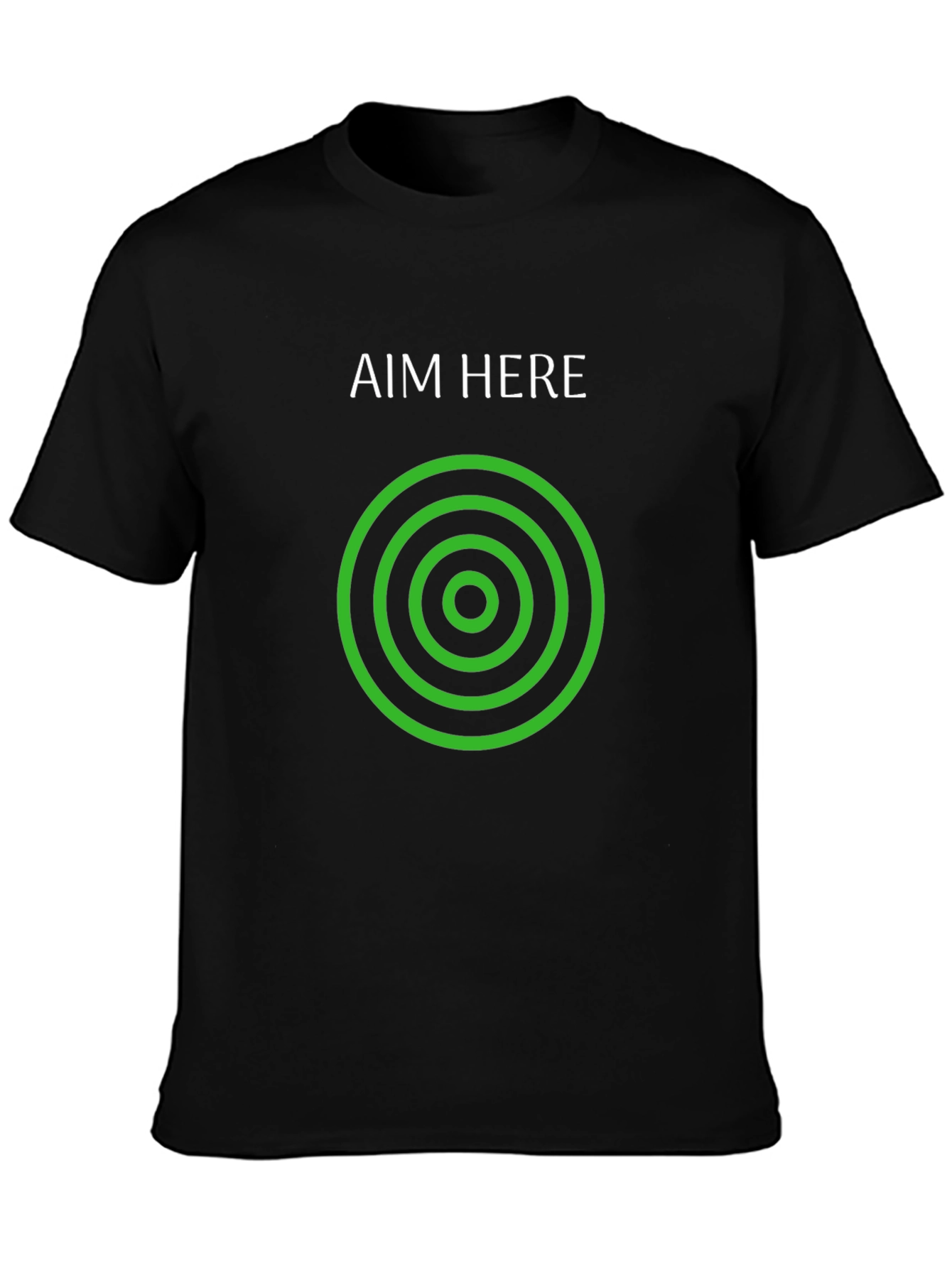 Aim Here T-Shirt - Black Graphic Tee