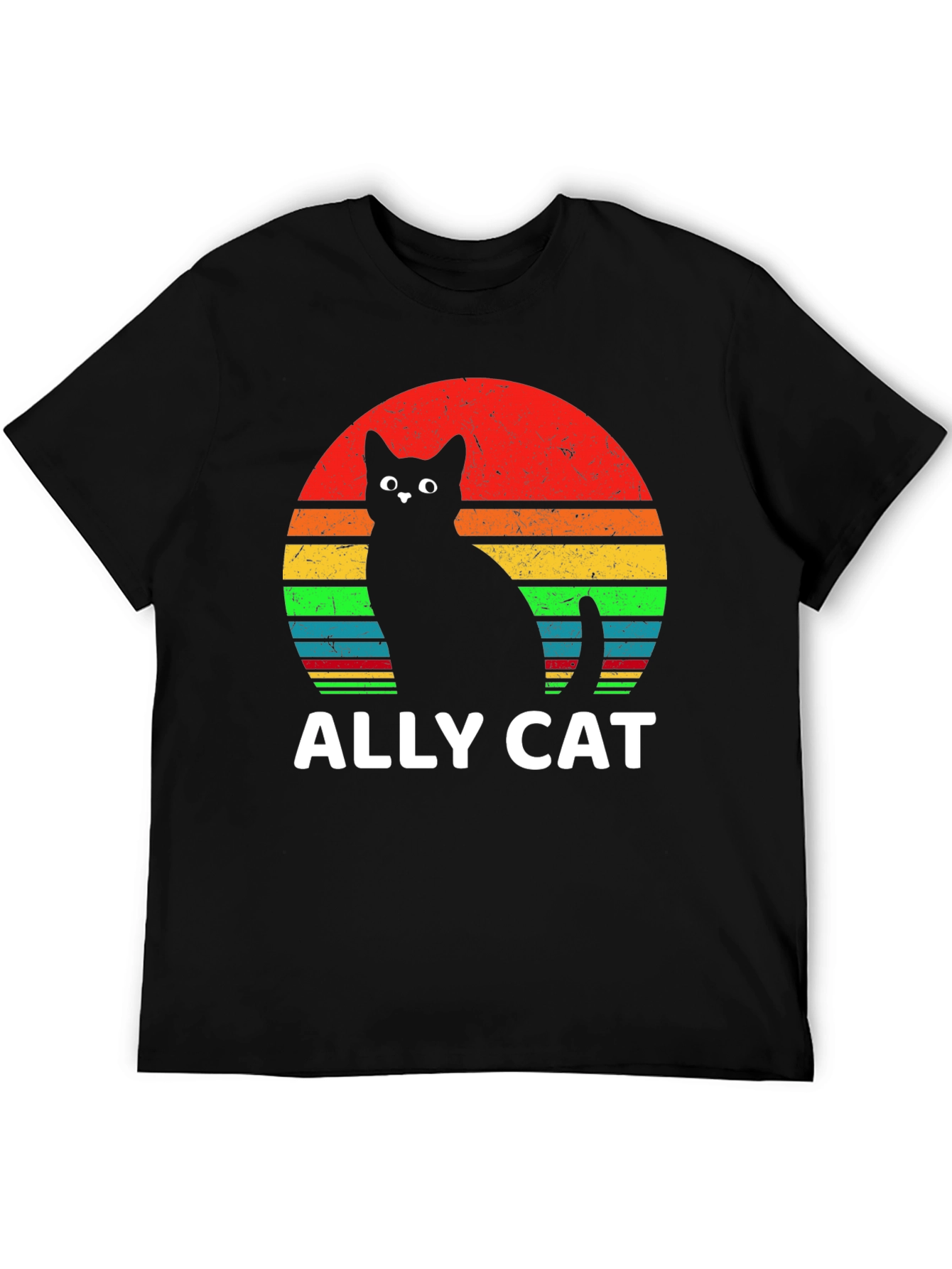 Ally Cat T-Shirt - Retro LGBT Pride Tee