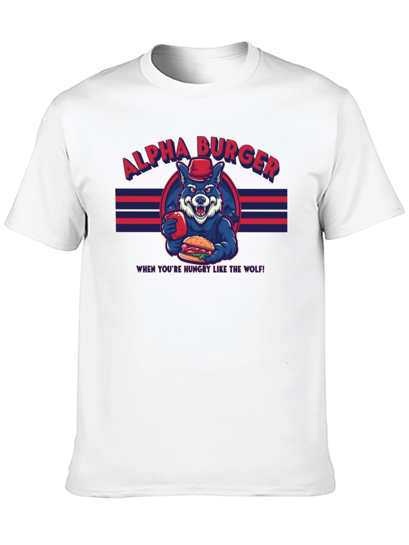 Alpha Burger T-Shirt - Hungry Like the Wolf Tee