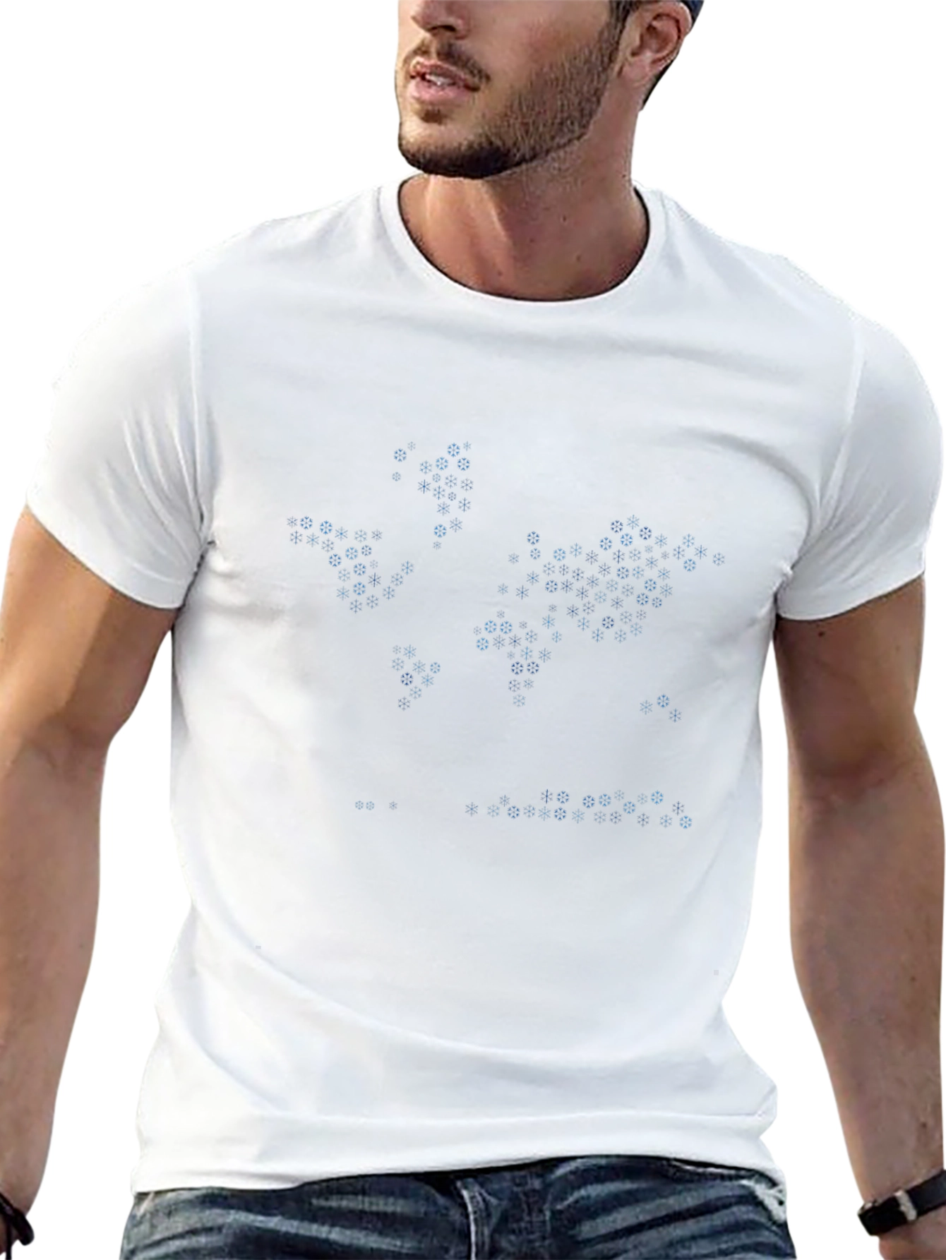 Hex World Map Black Graphic Tee