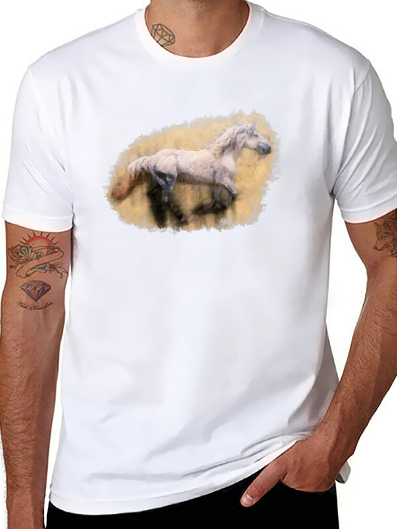 Horse Graphic Black T-Shirt