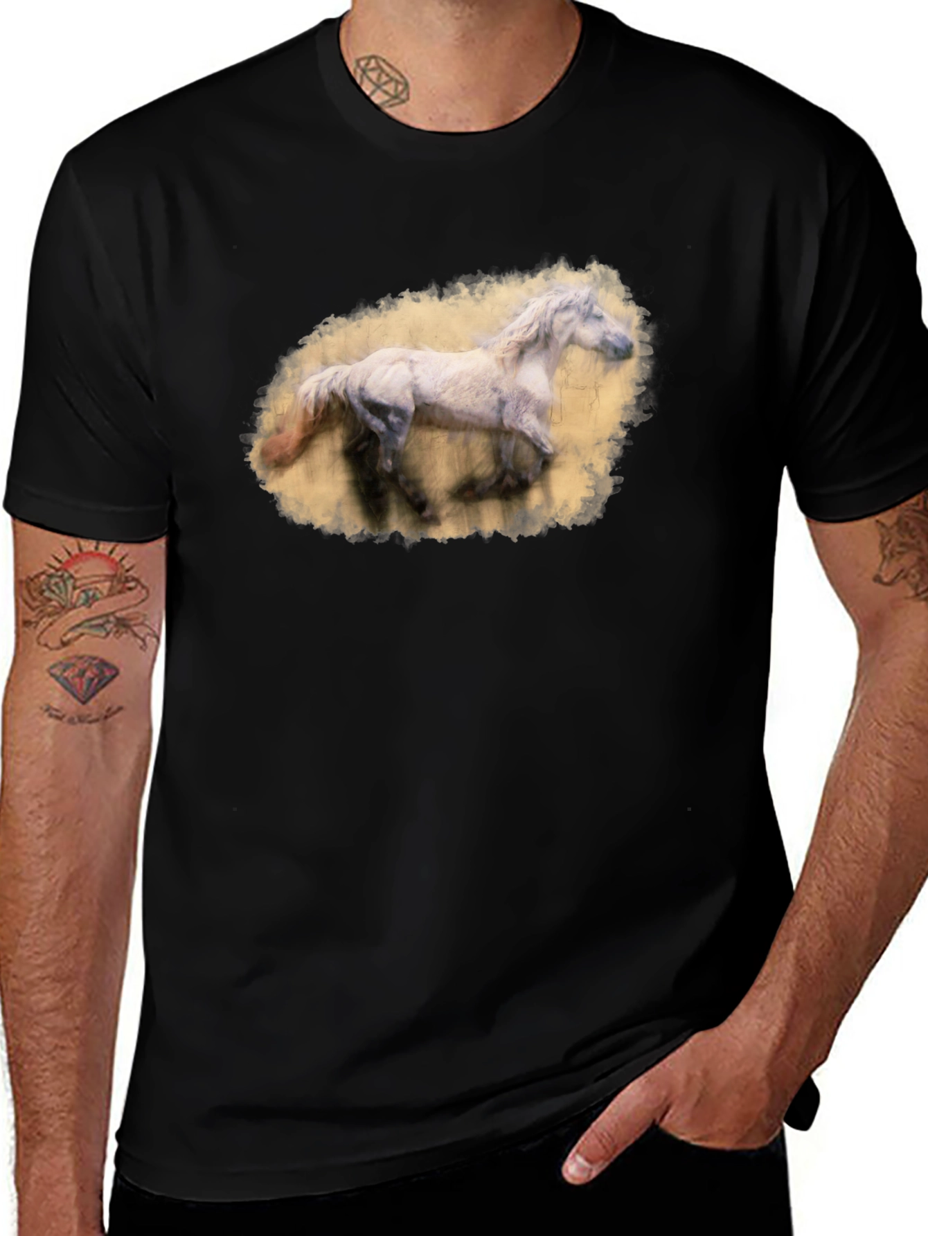 Horse Graphic Black T-Shirt