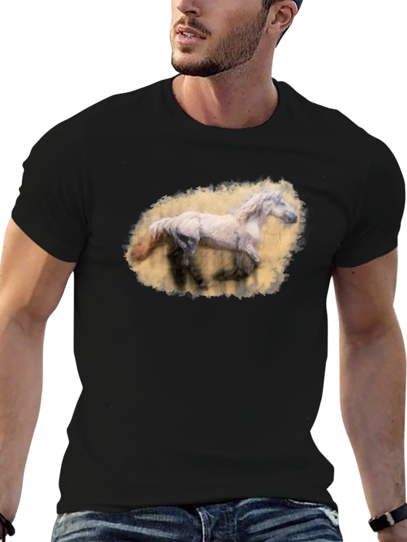 Horse Graphic Black T-Shirt