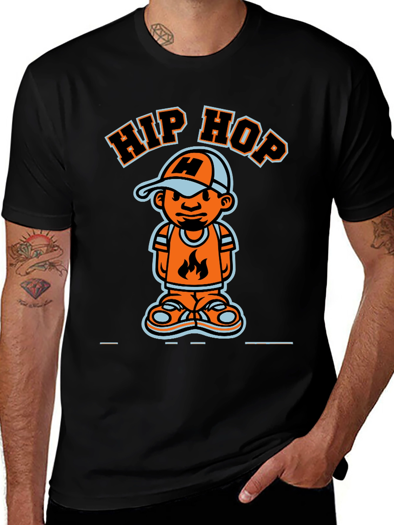Hip Hop Cartoon T-Shirt - Cool Graphic Tee